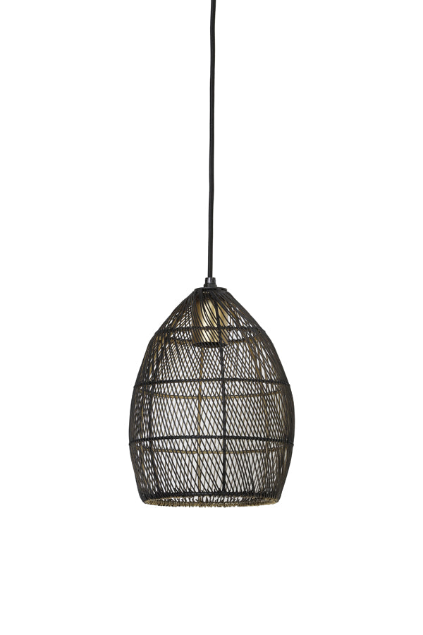 Hanglamp Meya - Zwart-Goud - Ø20x25cm