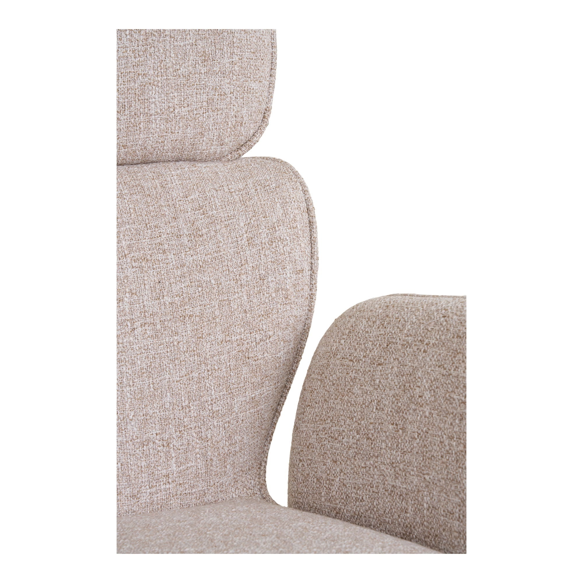 Cordoba Dining Chair - Dining Chair with swivel, sand, black legs, HN1279