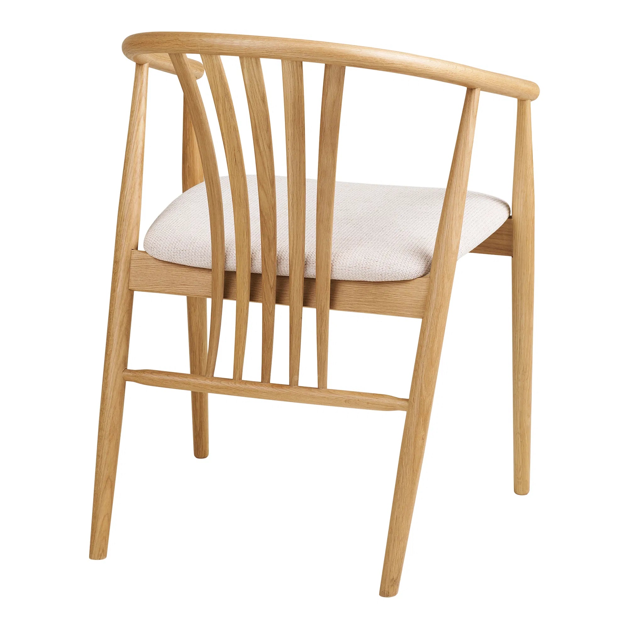 Agustin Eetkamerstoel – Eikenhout / Walnoot met Stoffen Zitting