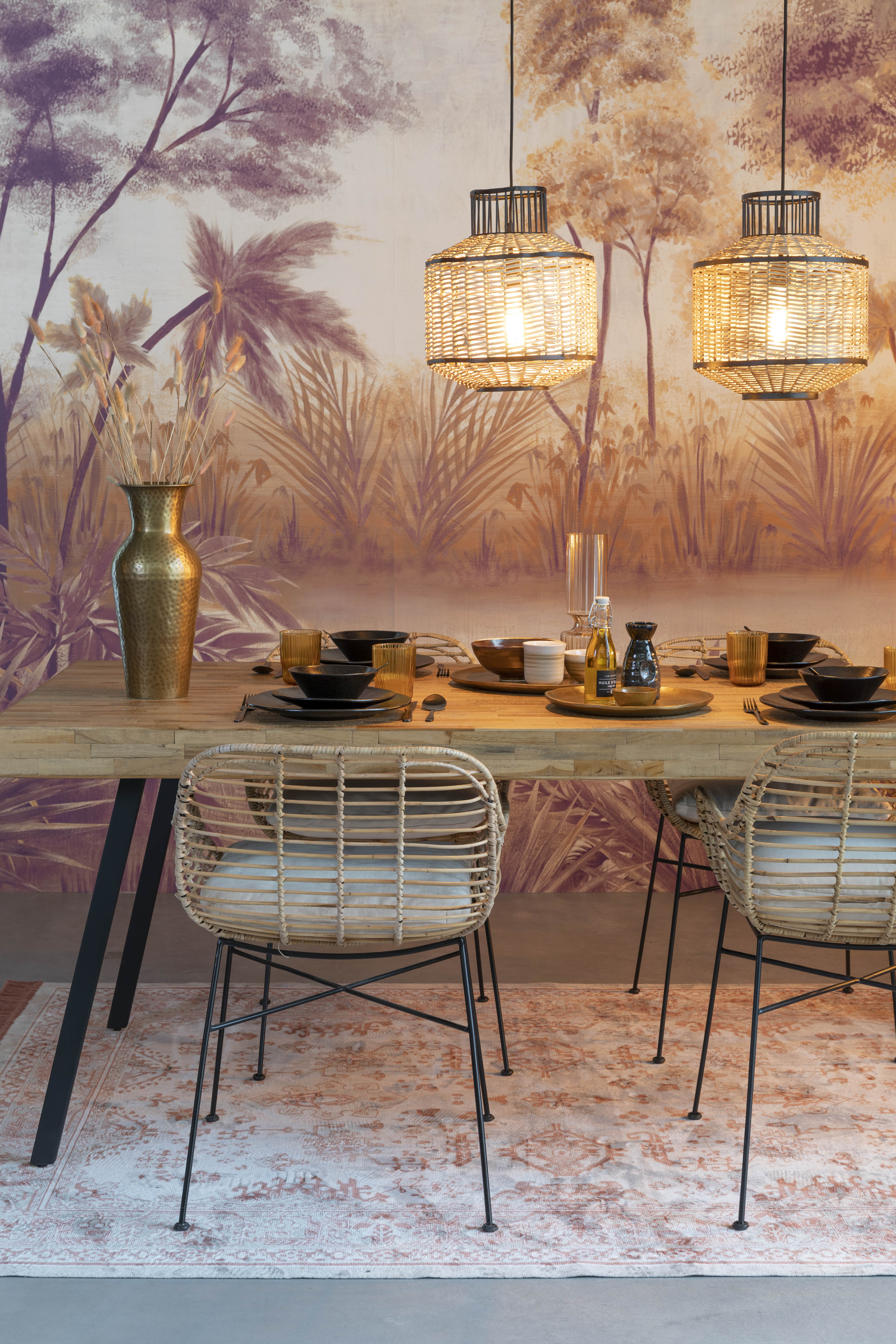 Reza Vloerkleed 160x230 Roze/Grijs