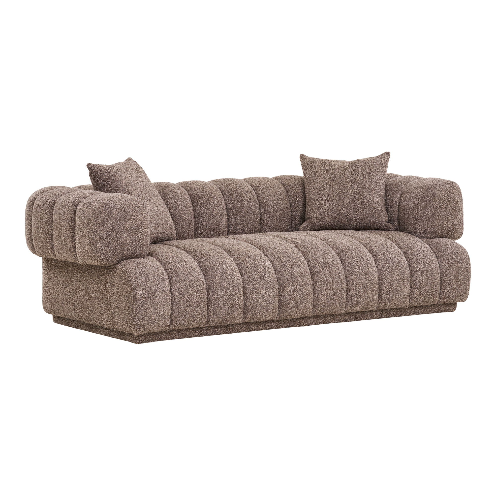 Aurora Sofa - Sofa with 2 cushions, brown, HN1296