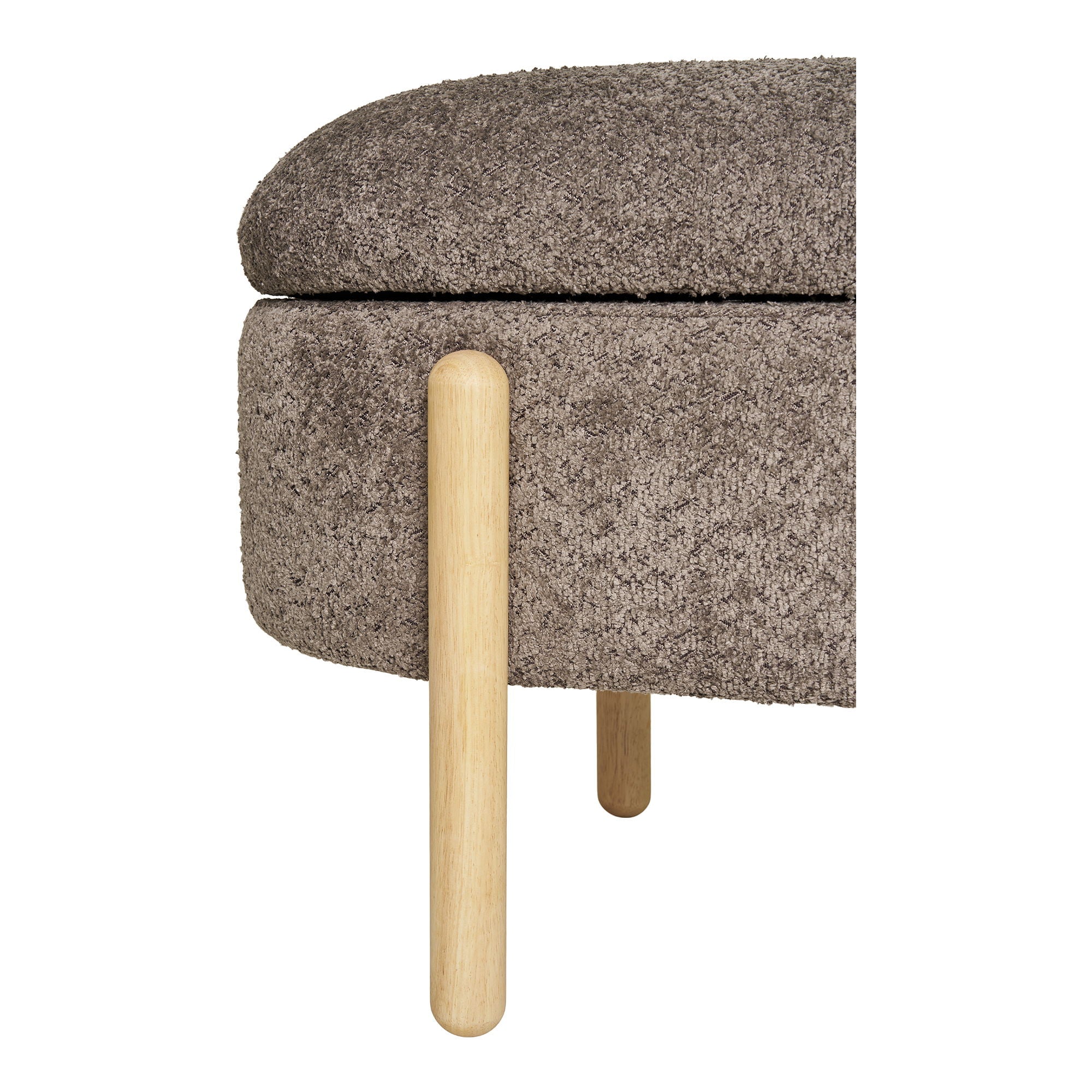 Branca Bench - Bench with storage, brown/natural, HN1237