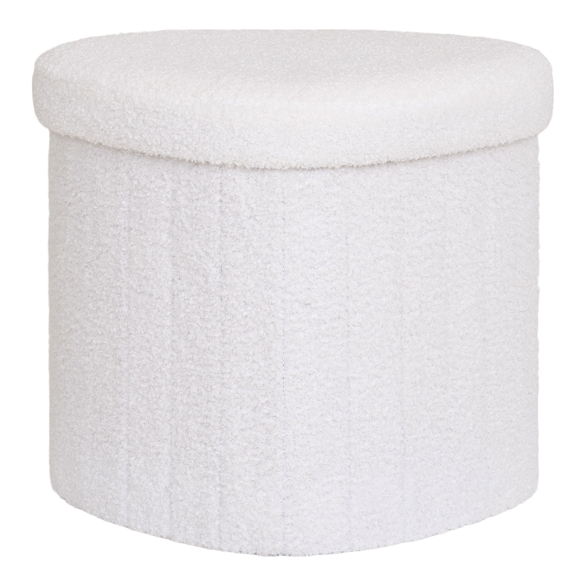 Medford Pouf - Pouf, teddy, white, HN1310<br>42,5x36,5 cm