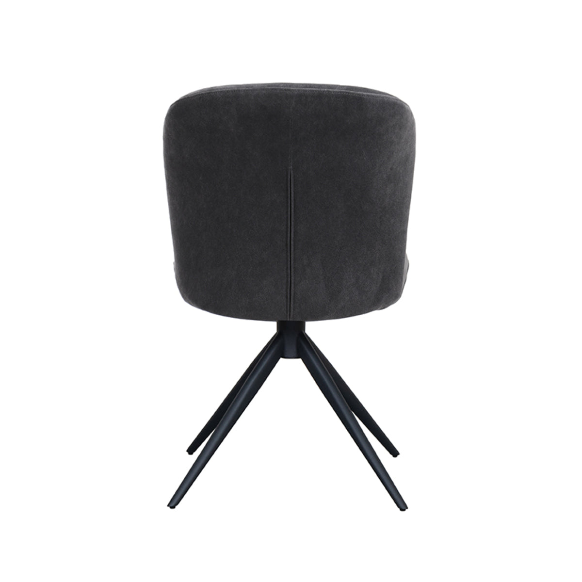 LABEL51 Eetkamerstoel Kimo - Antraciet - Cosmo - Zwart Onderstel