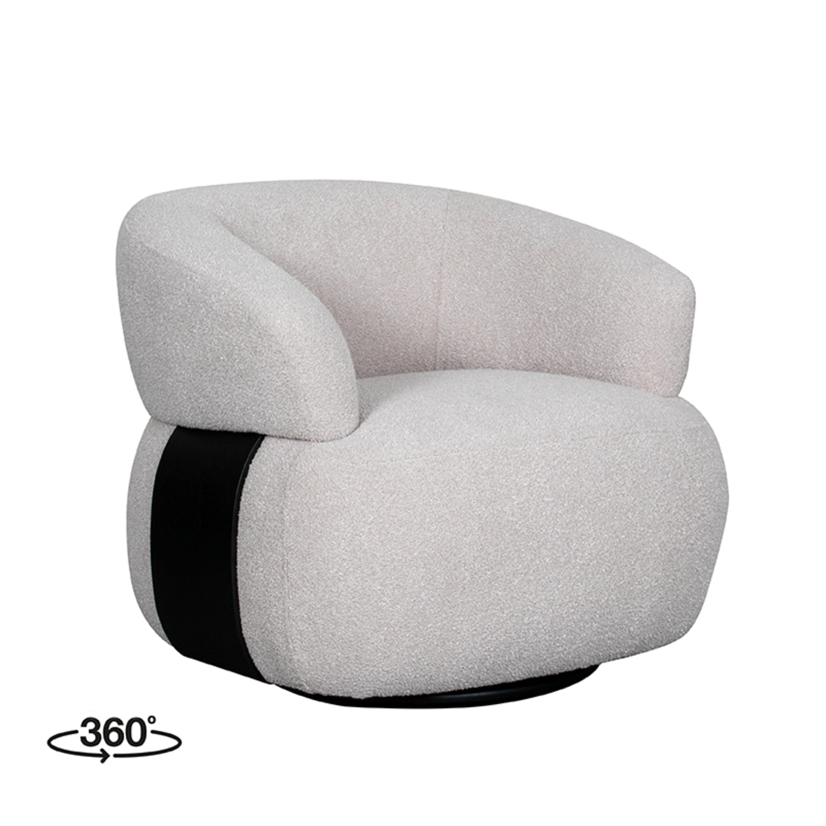 LABEL51 Fauteuil Valenza - Naturel - Boucle
