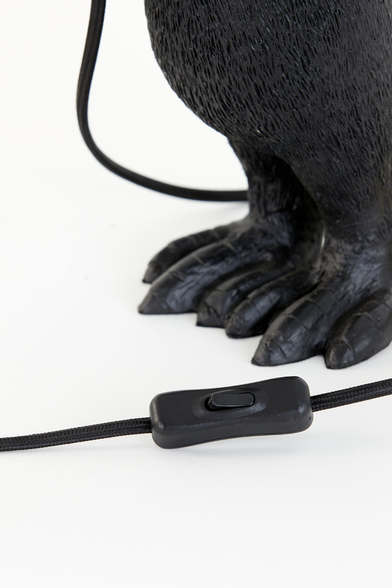 Tafellamp Penguin - Zwart - 16x13x34cm