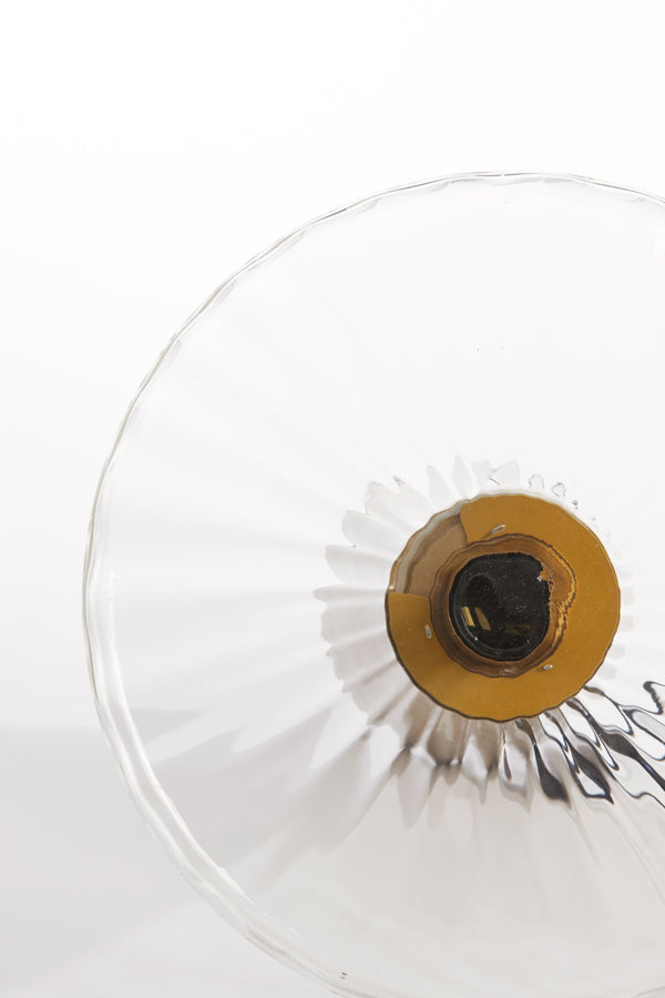 Tafellamp Pleat - Glas/Goud - Ø40cm