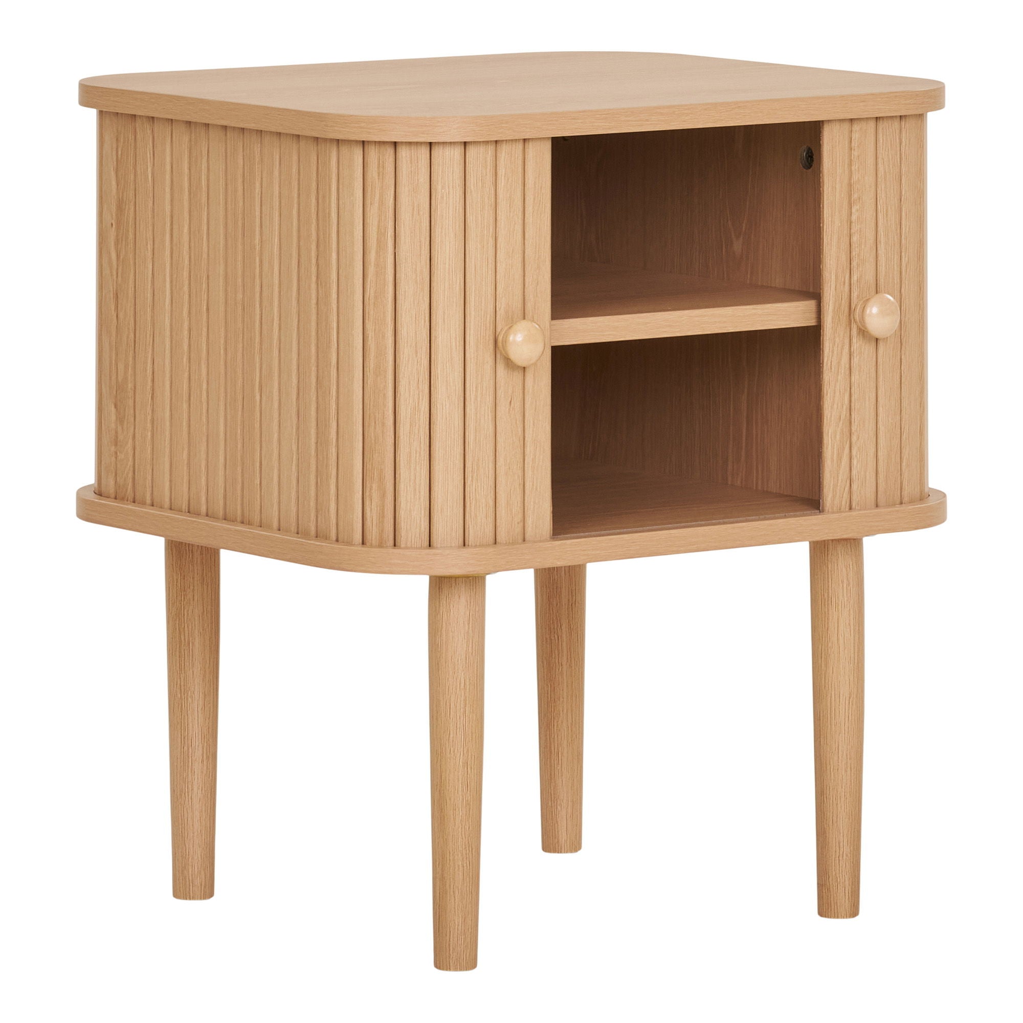 Nikko Side Table - Side table, 2 doors, natural<br>45x40x50,5 cm