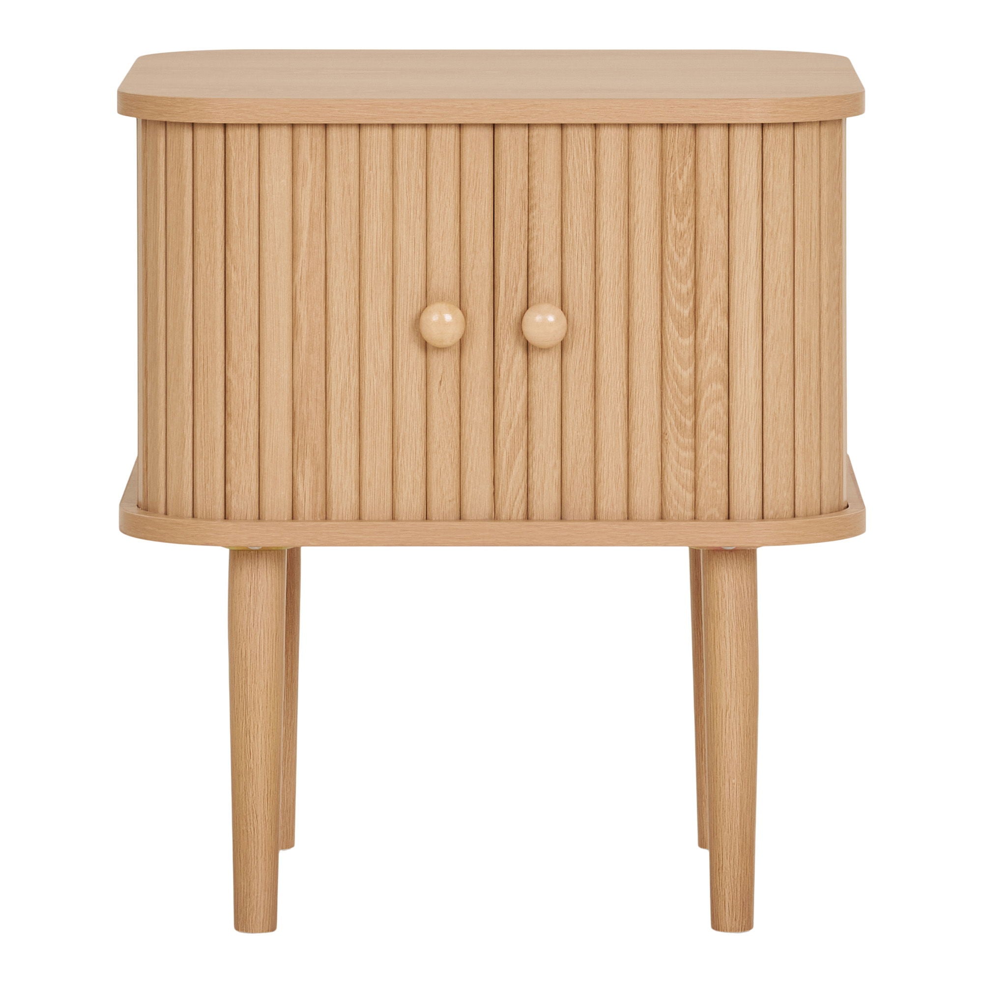 Nikko Side Table - Side table, 2 doors, natural<br>45x40x50,5 cm