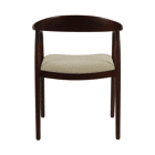 ROMEO Eetkamerstoel – Walnoot Acacia Hout – Stoffen Zitkussen – Naturel