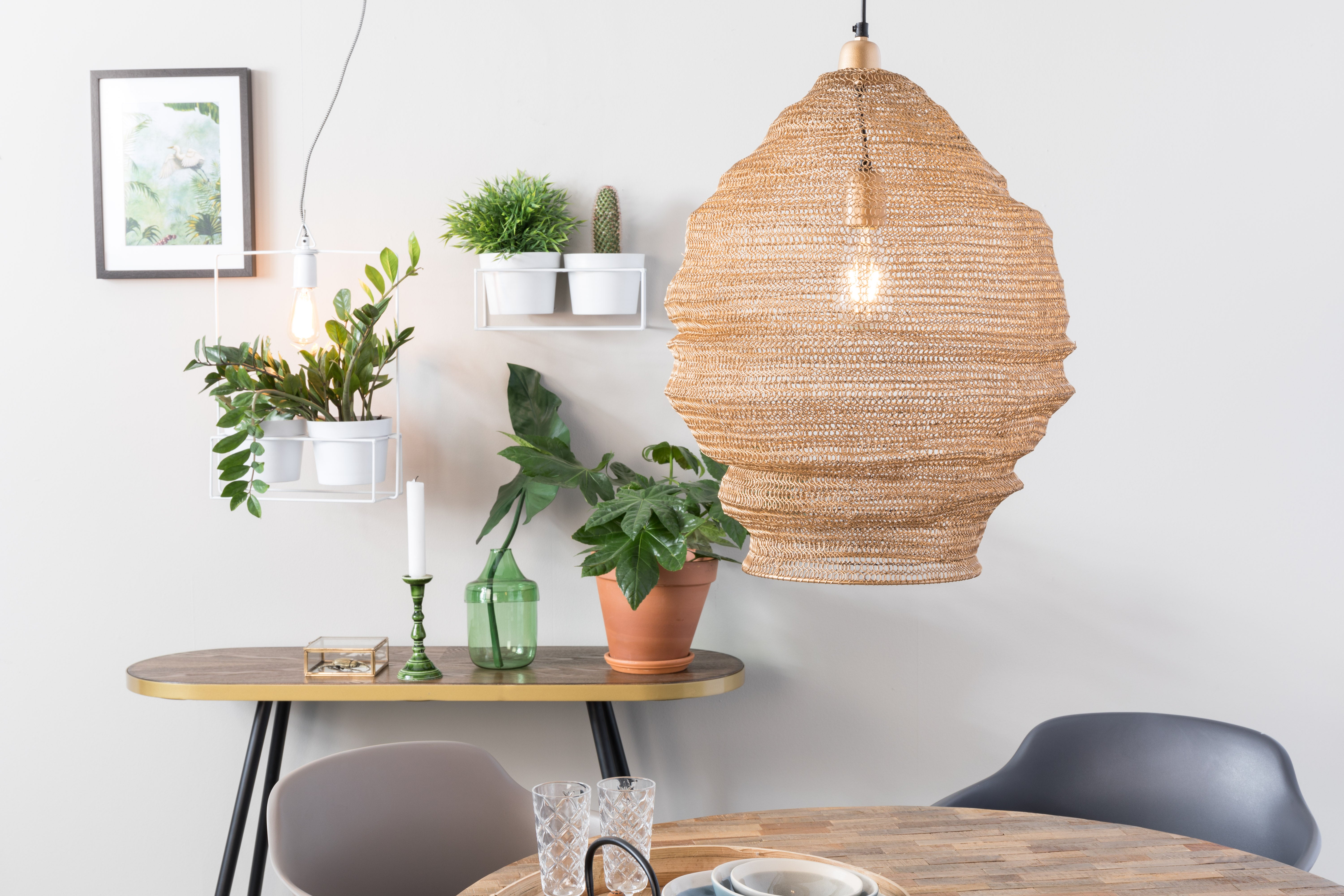 Lena Hanglamp L Brass