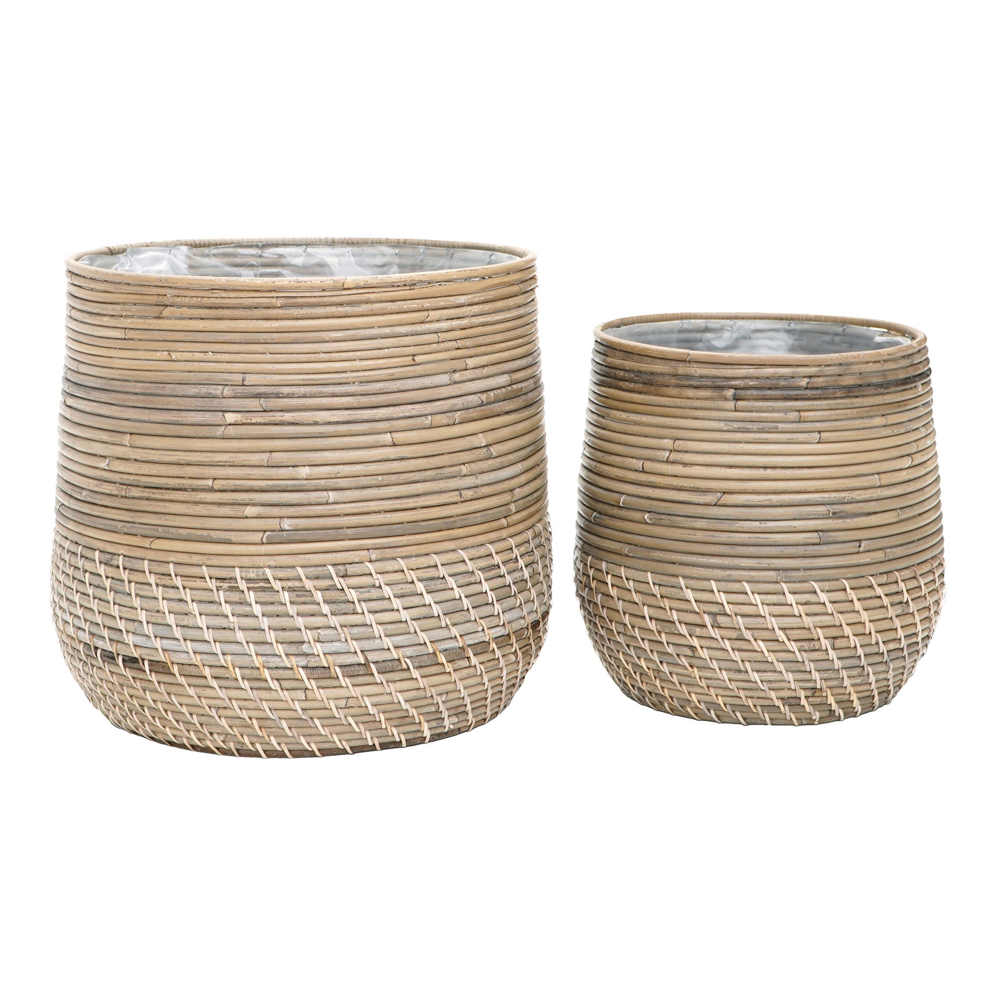 Moro Baskets - Baskets, kubu rattan, natureset of 2