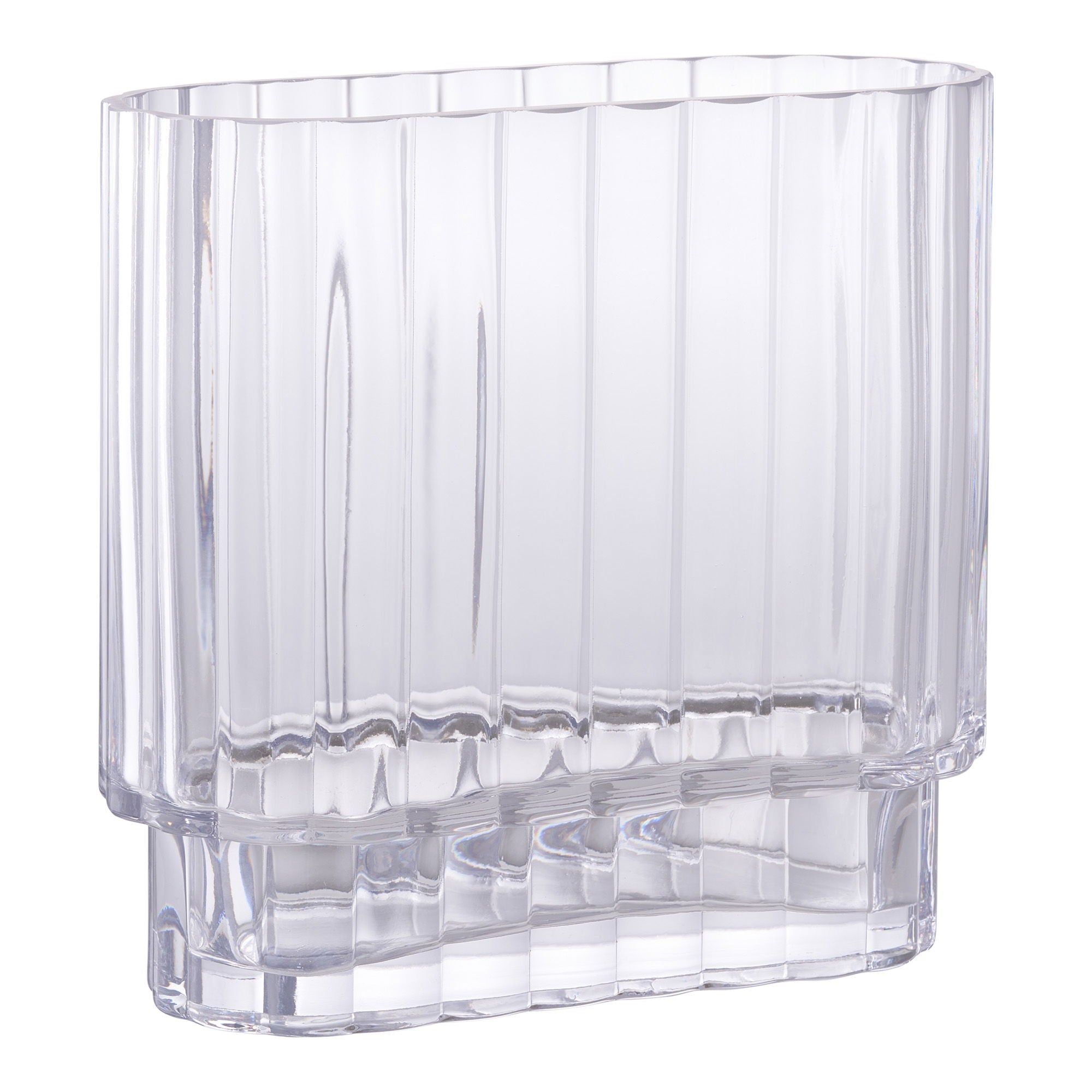 Vase - Vase, glass, clear<br>20x9x19,5 cm