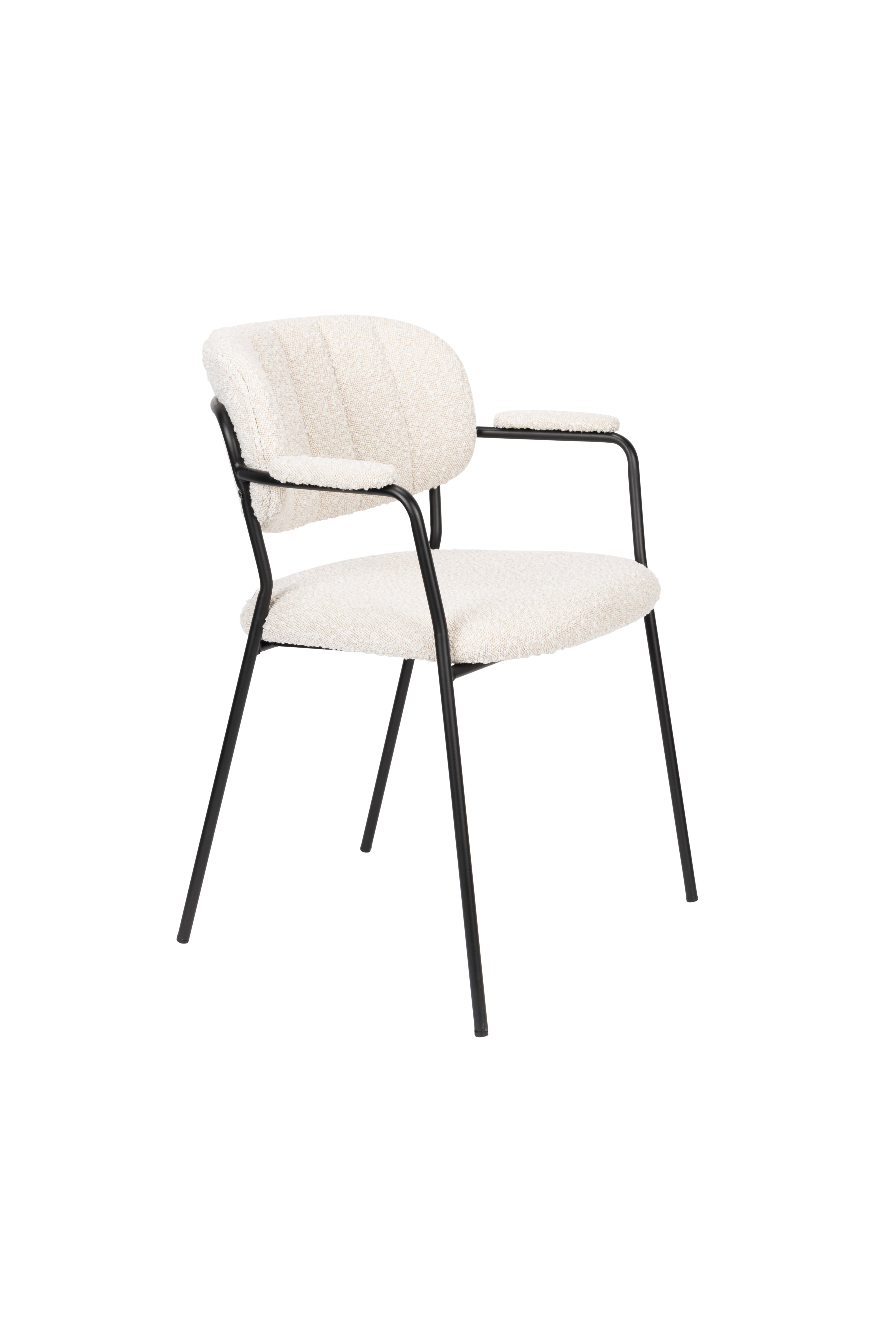 Armstoel Jolien Black/Bouclé