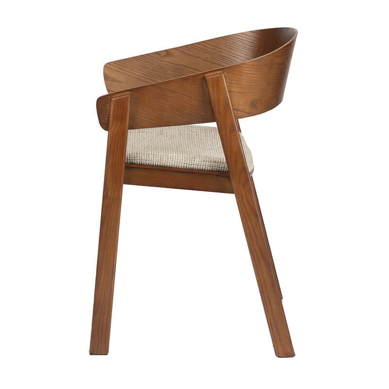 Japandi Houten Armstoel Eddi Walnootbruin