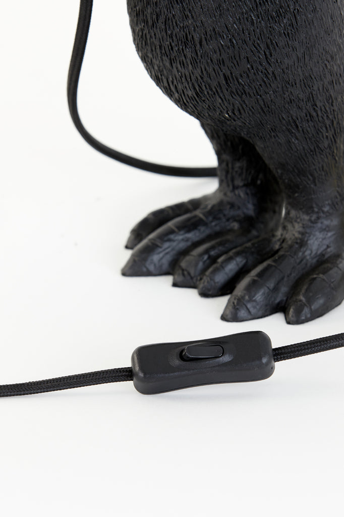 Tafellamp Penguin - Zwart - 16x13x34cm