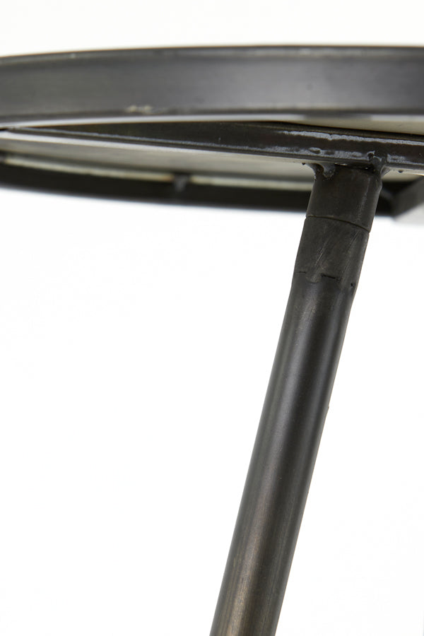 Bijzettafel Envira - Zink - Ø39,5x50,5cm