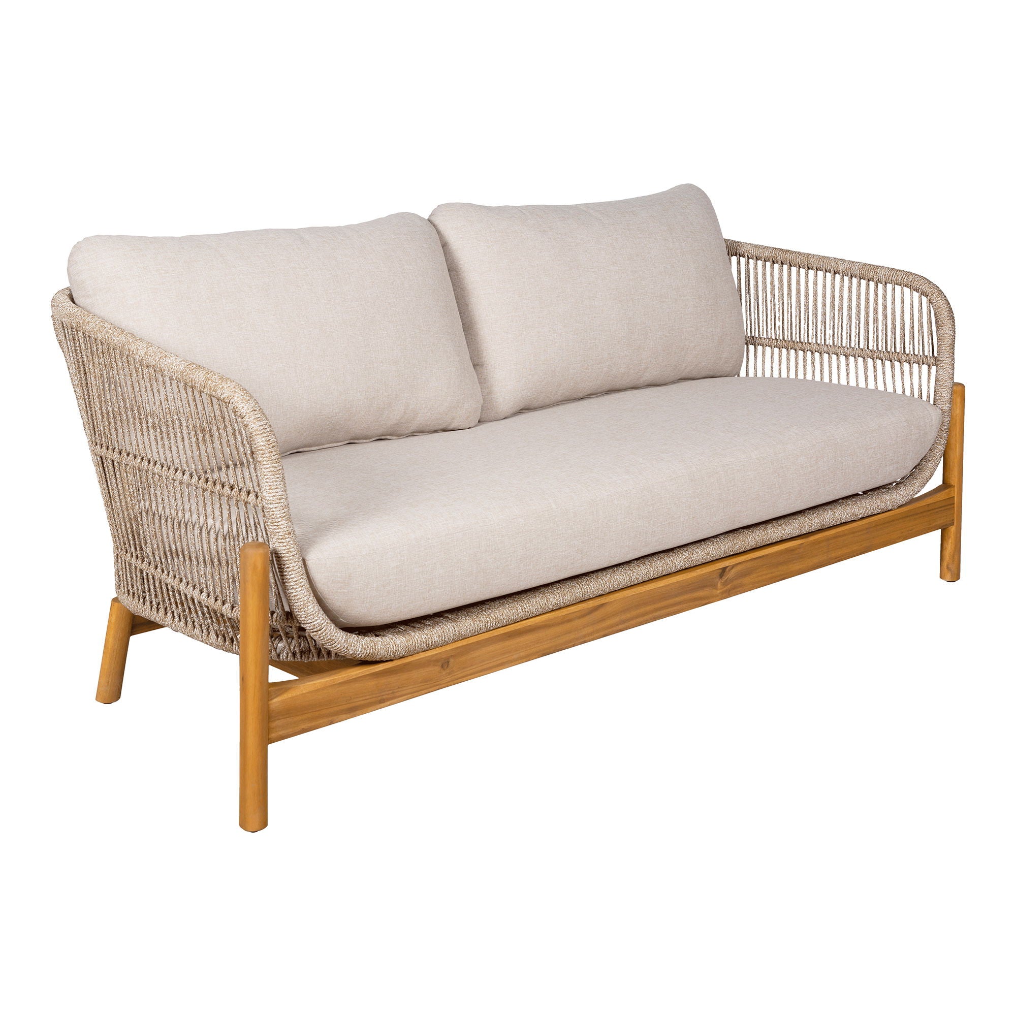 Terracina Lounge Sofa - Lounge sofa, acacia, beige, incl. cushion
