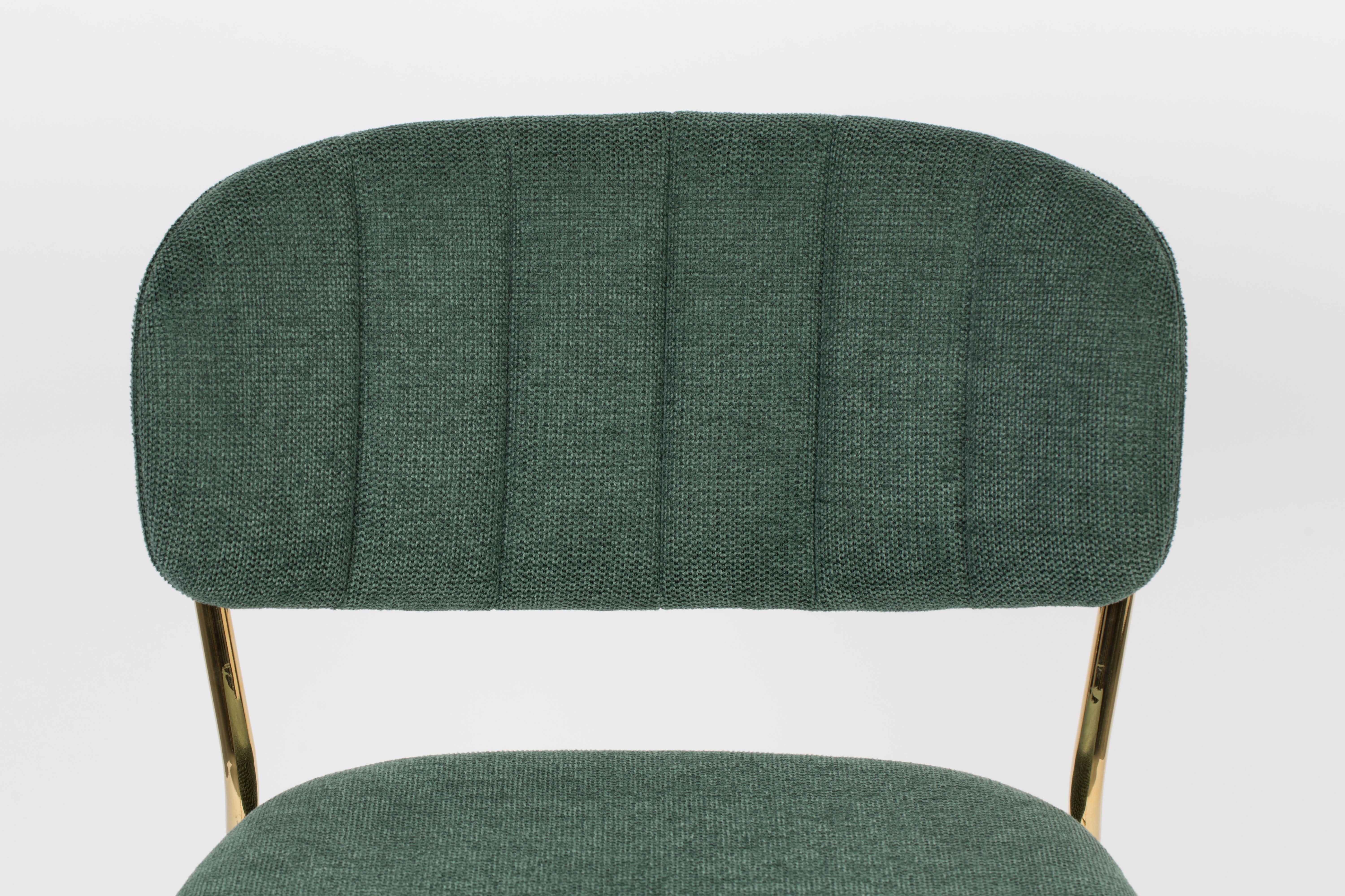 Counter Stool Jolien Gold/Dark Green