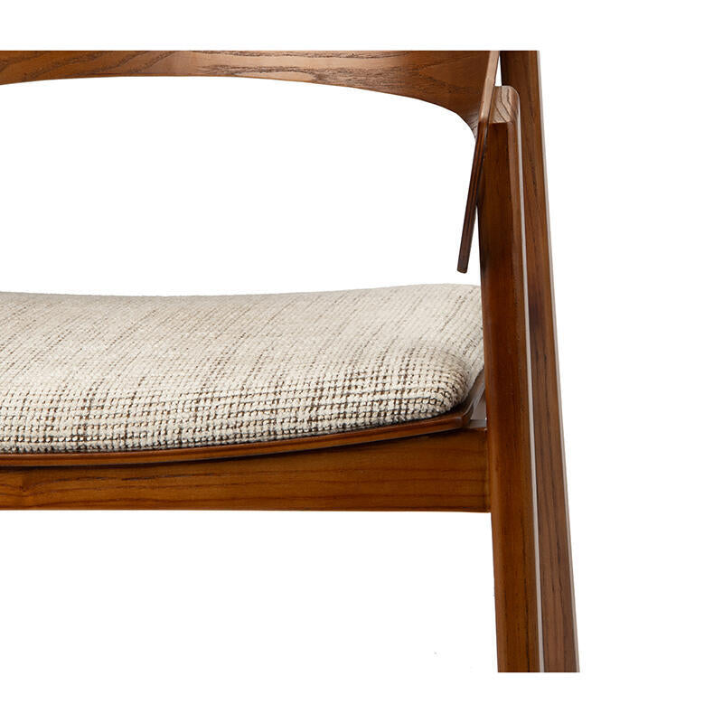 Japandi Houten Armstoel Eddi Walnootbruin