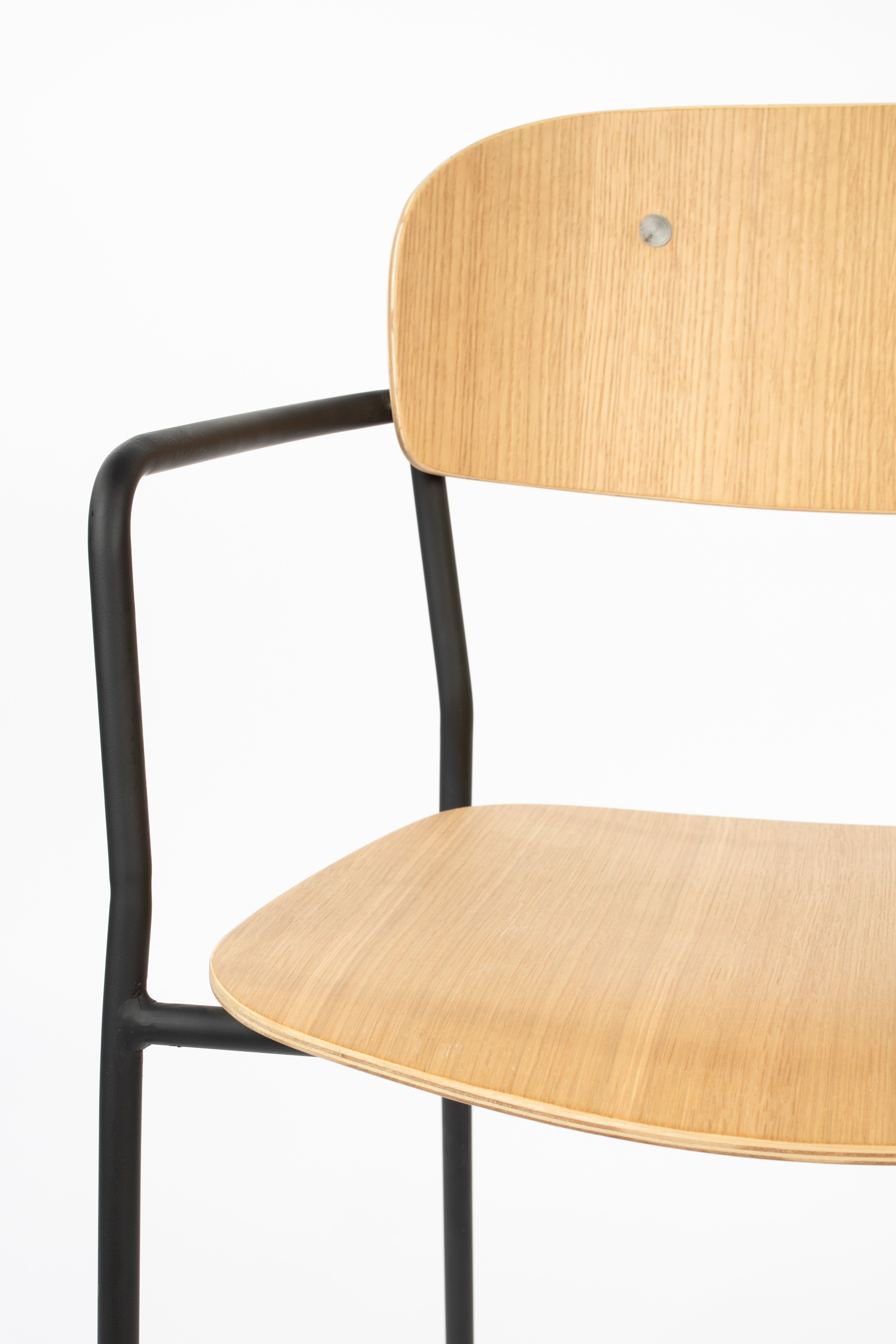 Armstoel Jolien Black/Wood