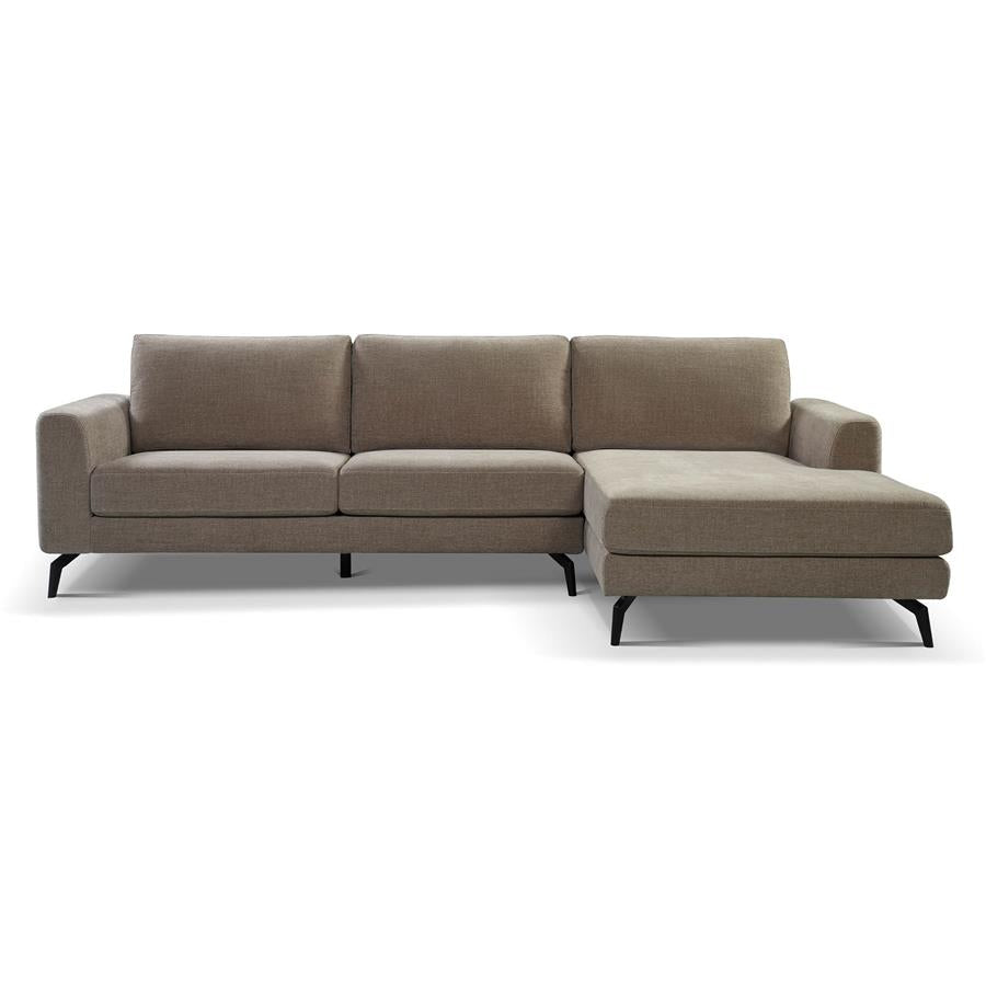 Tower Living Hoekbank Highlands – 2,5-Zits met Chaise Longue Rechts – Nature Stof