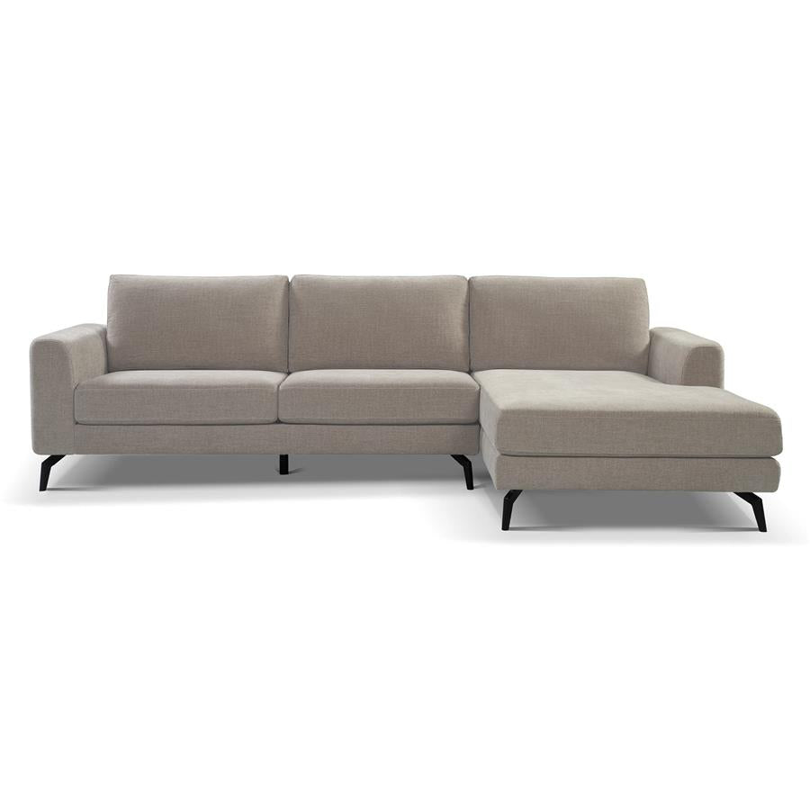 Tower Living Hoekbank Highlands – 2,5-Zits met Chaise Longue Rechts – Nature Stof