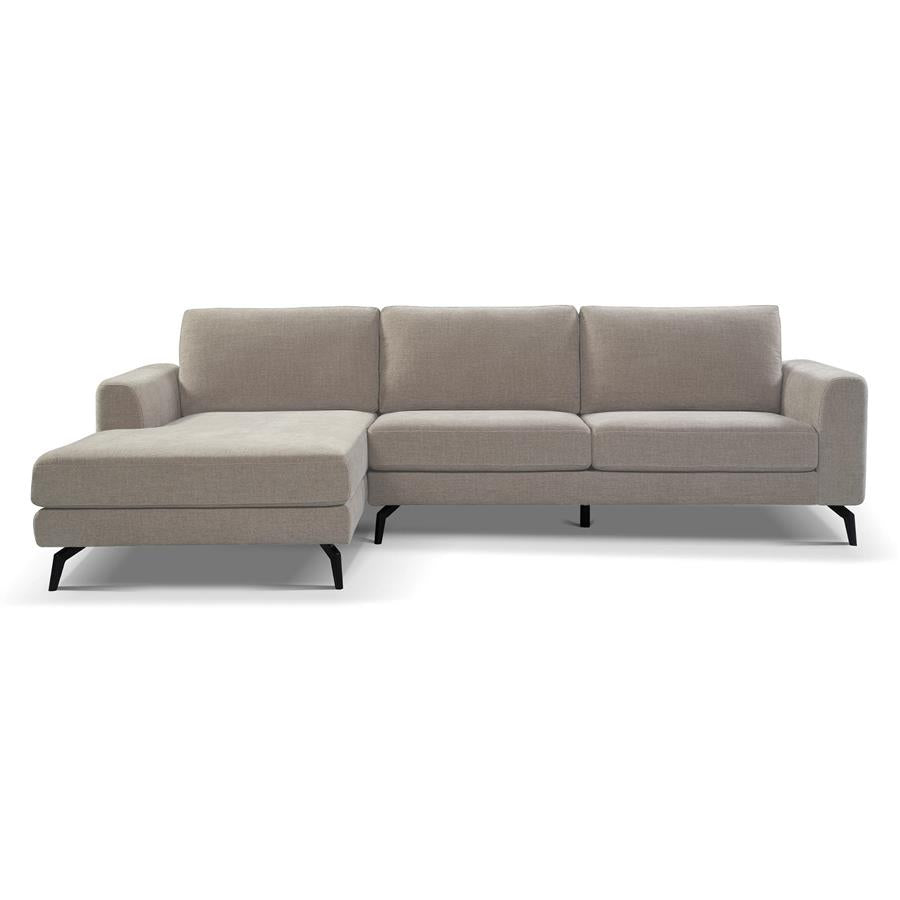 Tower Living Hoekbank Highlands – 2,5-Zits met Chaise Longue Links – Nature Stof