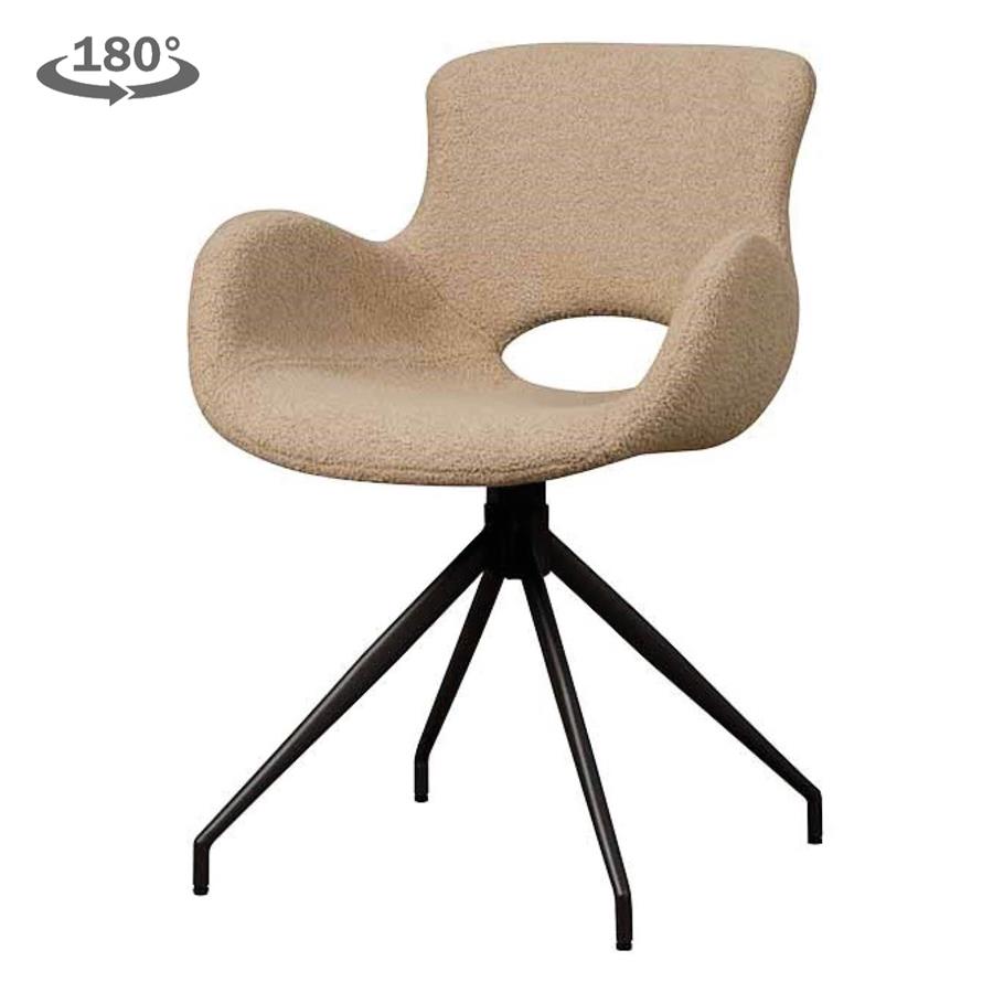 Campo Armstoel - fabric Teddy MJ83 Light brown (draaibaar)