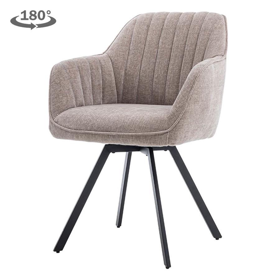 Bruno Armstoel -  fabric Nature 120 Beige grey (draaibaar)