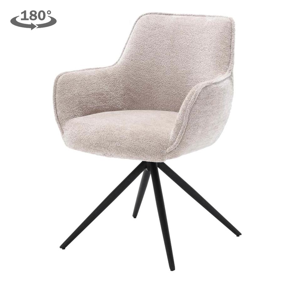 Fondo Armstoel - fabric Mona 110 Sand (draaibaar)