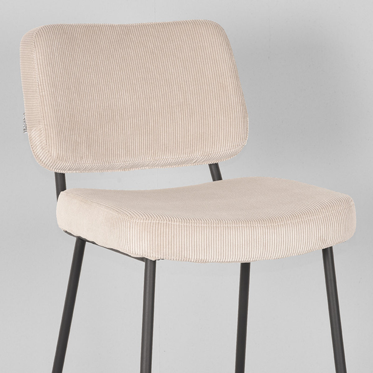 LABEL51 Barkruk Noah – Luxe Ribcord Bekleding – Zithoogte 78 cm