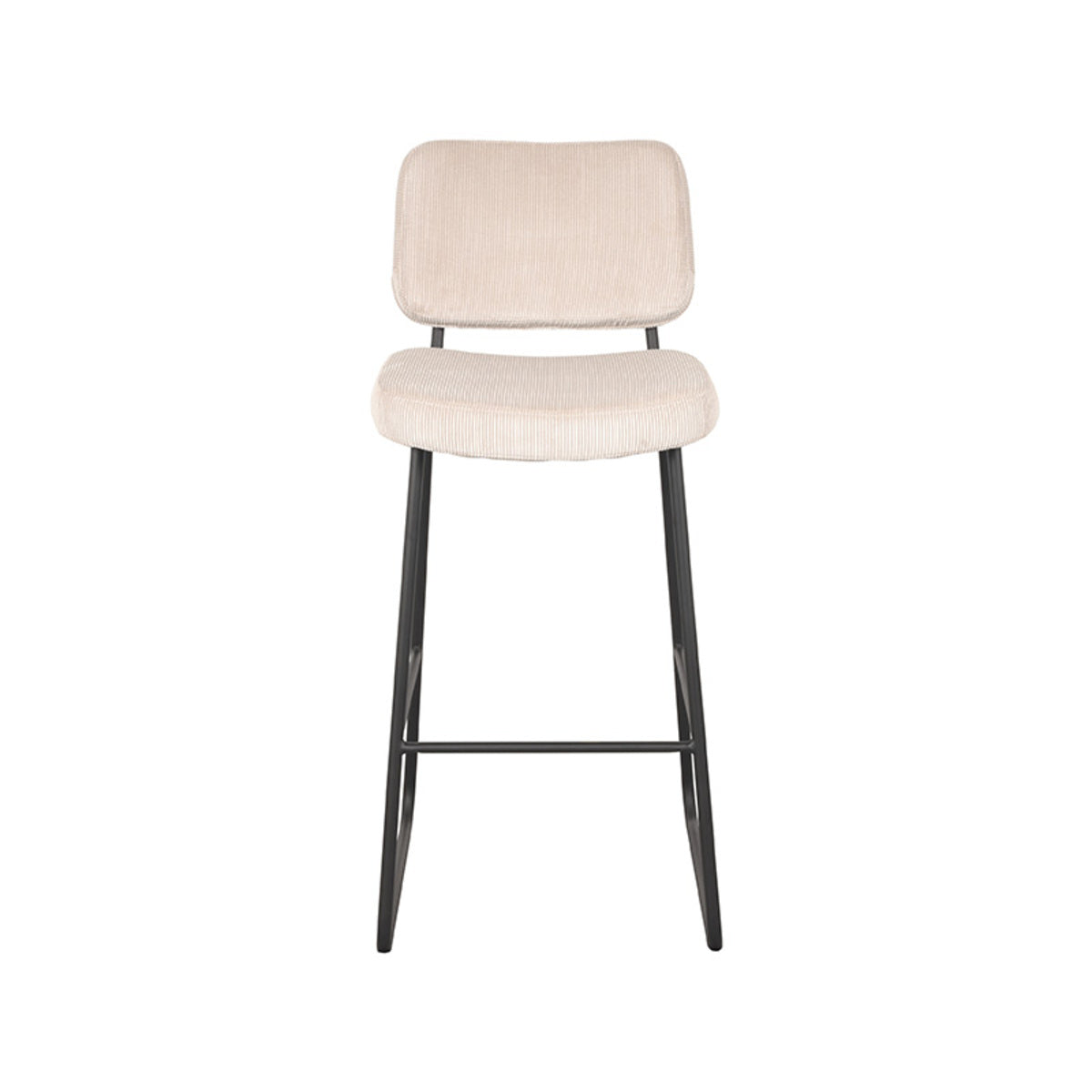 LABEL51 Barkruk Noah – Luxe Ribcord Bekleding – Zithoogte 78 cm