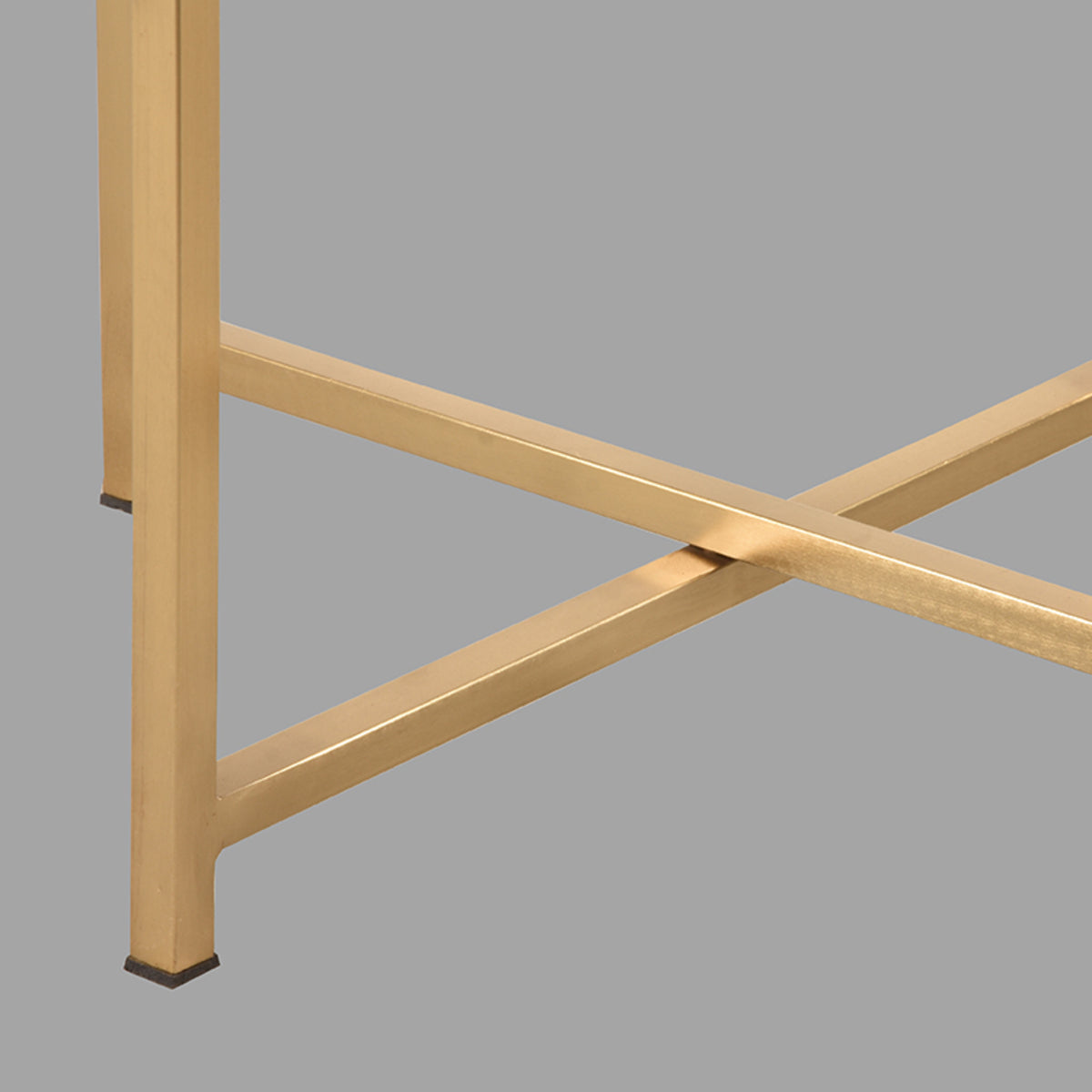 LABEL51 Bijzettafel Dox - Espresso - Mangohout - Goud Onderstel