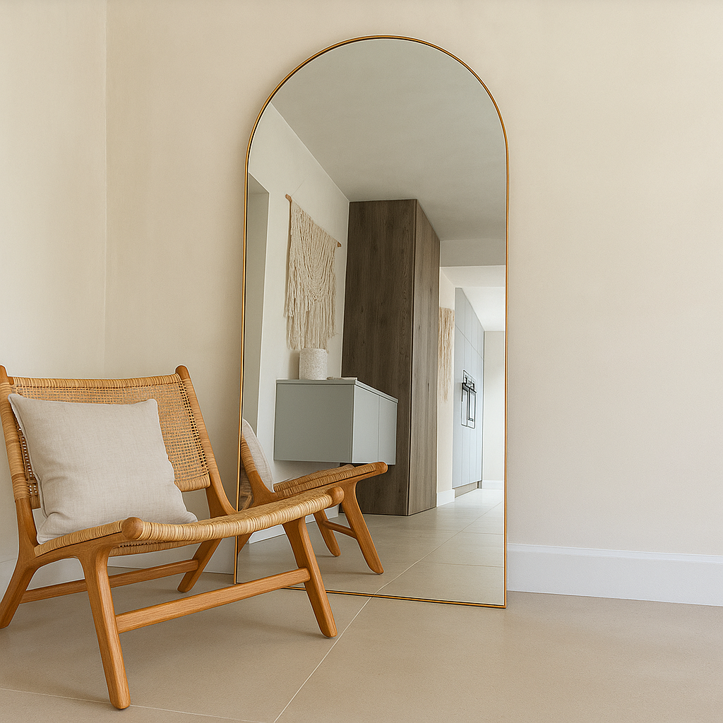 Desido Grote Boogspiegel Liv in koper – 90x180 cm