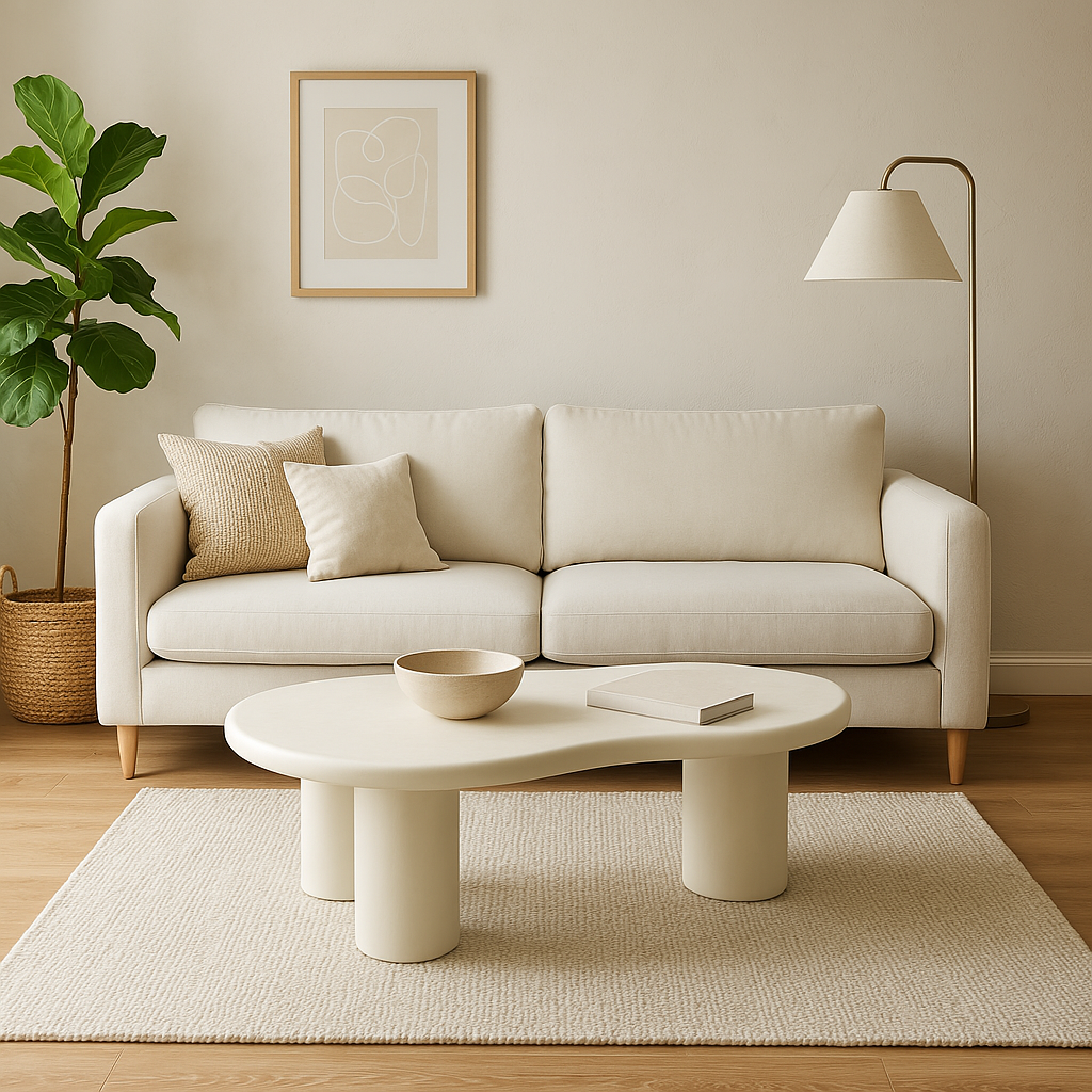 Palmera Salontafel – Cement Look – Lichtgrijs – 120x80x35 cm