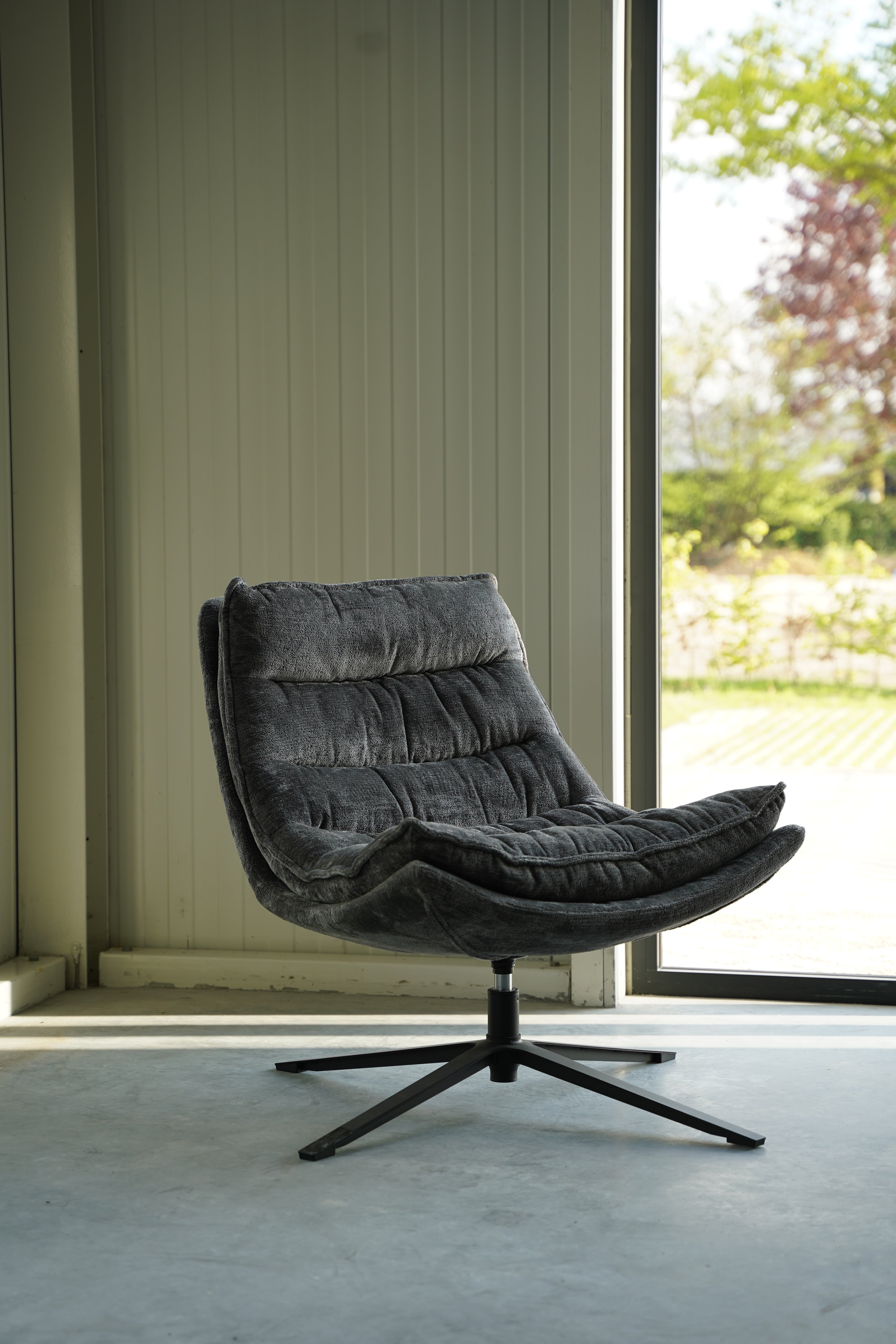 Towerliving Venice Fauteuil – Stof BMG803 – Dark Grey – Draaibaar