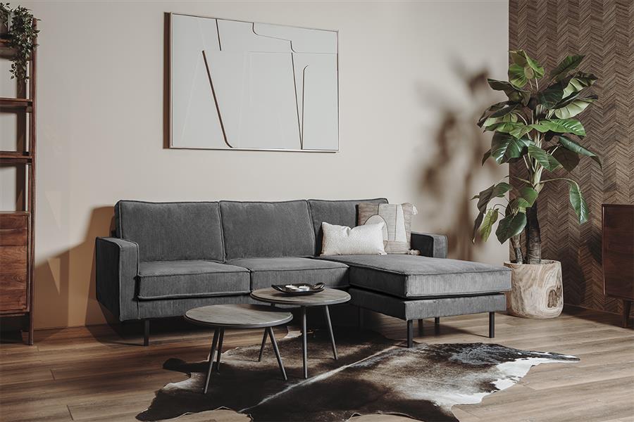 Tower Living Hoekbank Derby – 2,5-Zits met Chaise Longue Links of Rechts – Lara Stof