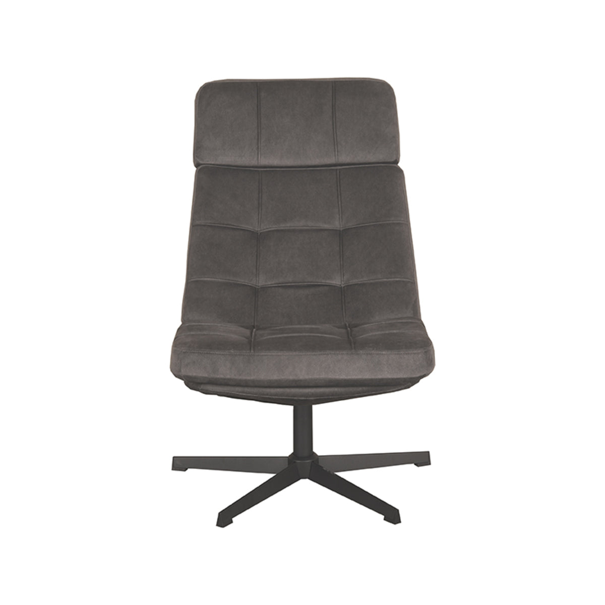 LABEL51 Fauteuil Alvar – Stijlvolle Bouclé Fauteuil – Exclusief Hocker
