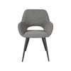 Grijs / Boucle / Bouclé, Armchair, Black Legs, Versatile Design