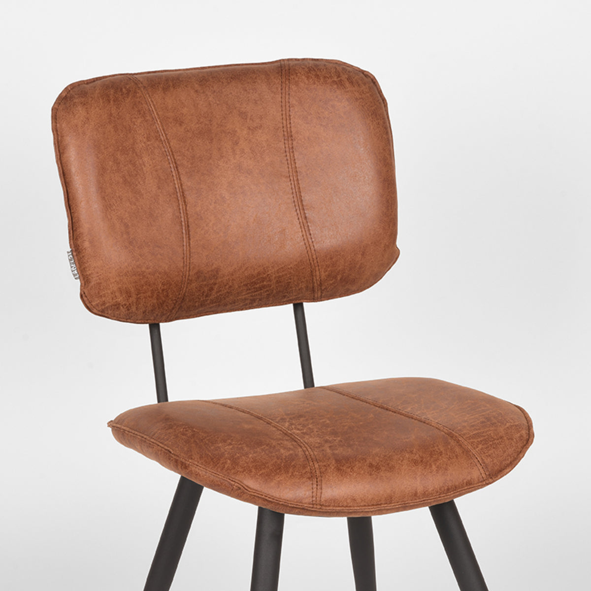 LABEL51 Eetkamerstoel Fos – Lederlook Stoel – Modern & Onderhoudsvriendelijk