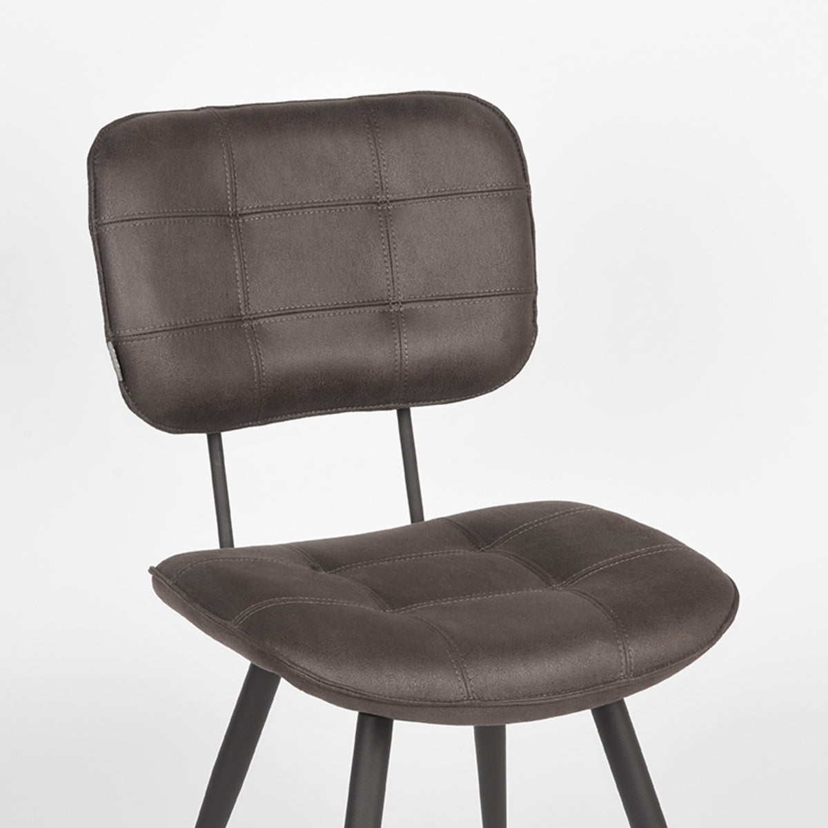 LABEL51 Eetkamerstoel Gus – Microfiber Bekleding – Industrieel Design