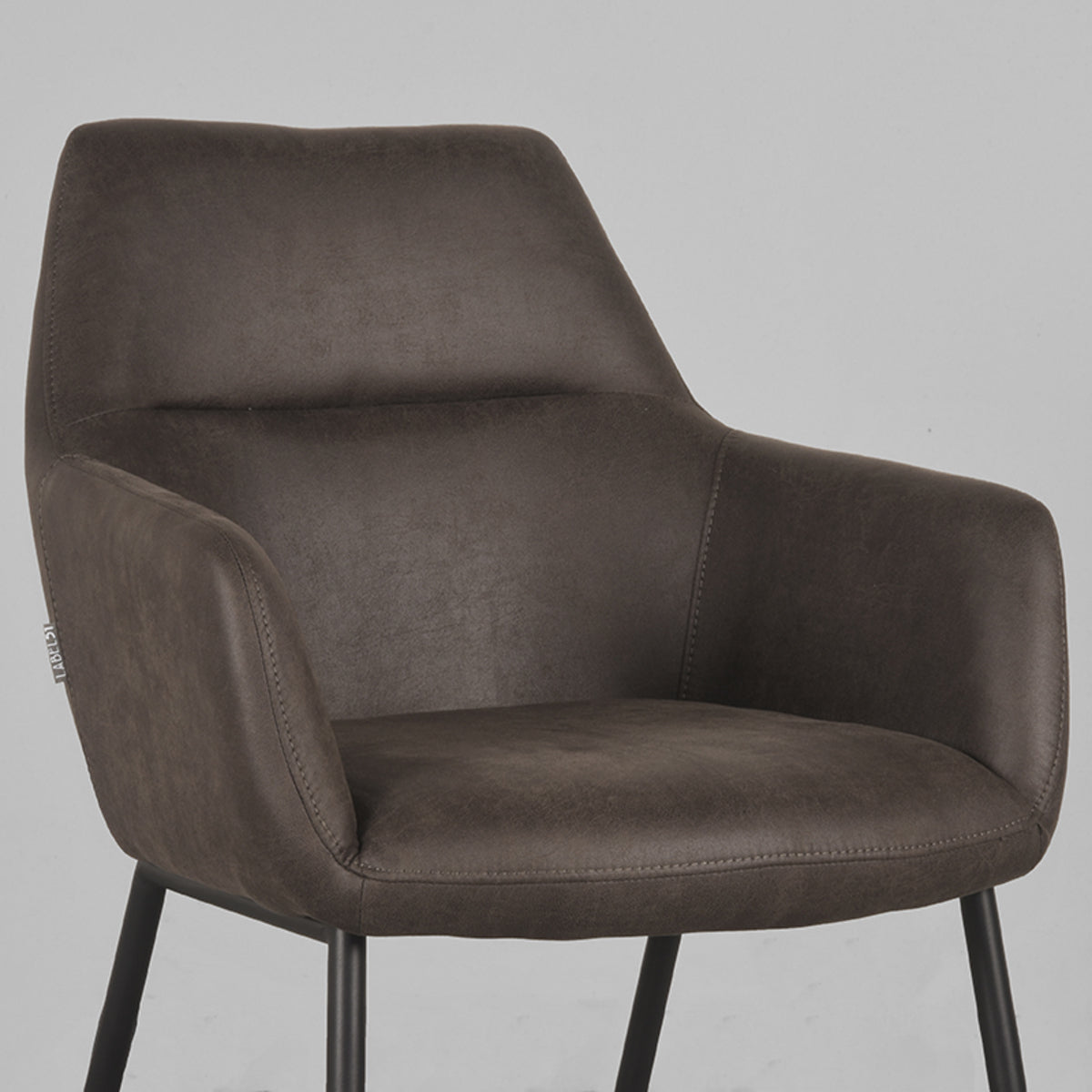 LABEL51 Eetkamerstoel Lenny – Microfiber Stof – Modern Design & Hoog Zitcomfort