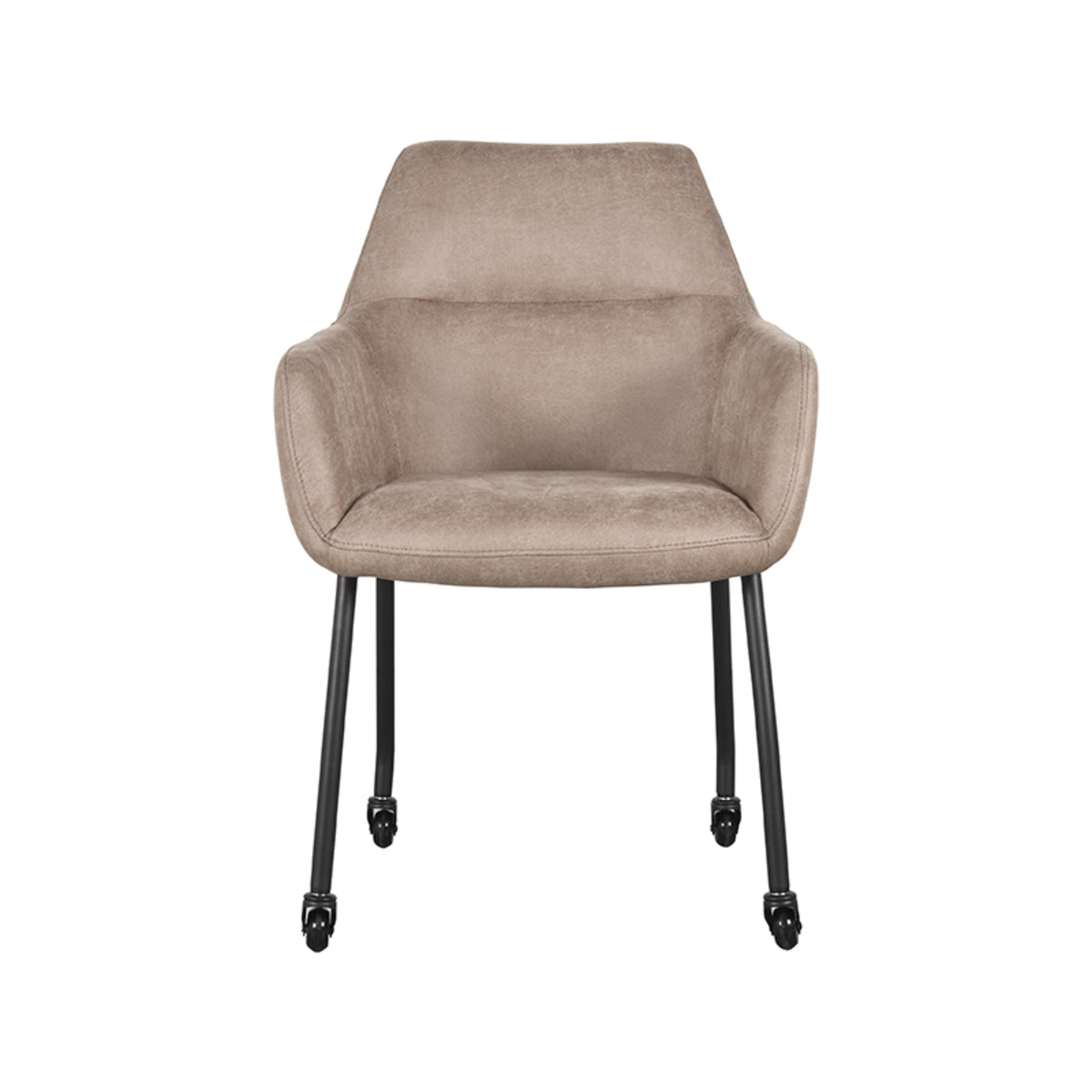 LABEL51 Eetkamerstoel Lenny – Microfiber Stof – Modern Design & Hoog Zitcomfort