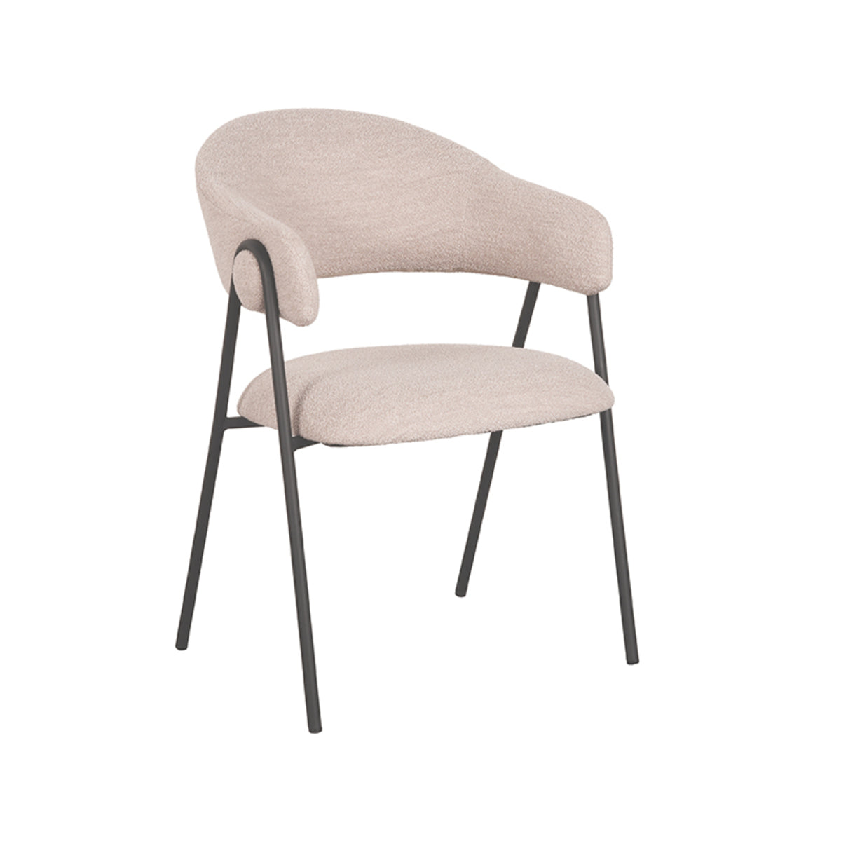 LABEL51 Eetkamerstoel Lowen – Luxe Bouclé – Stijlvol & Comfortabel