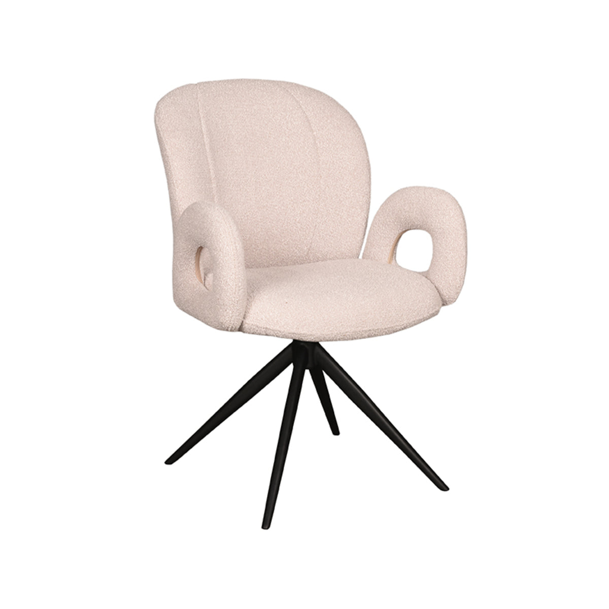 LABEL51 Eetkamerstoel Neo - Naturel - Boucle