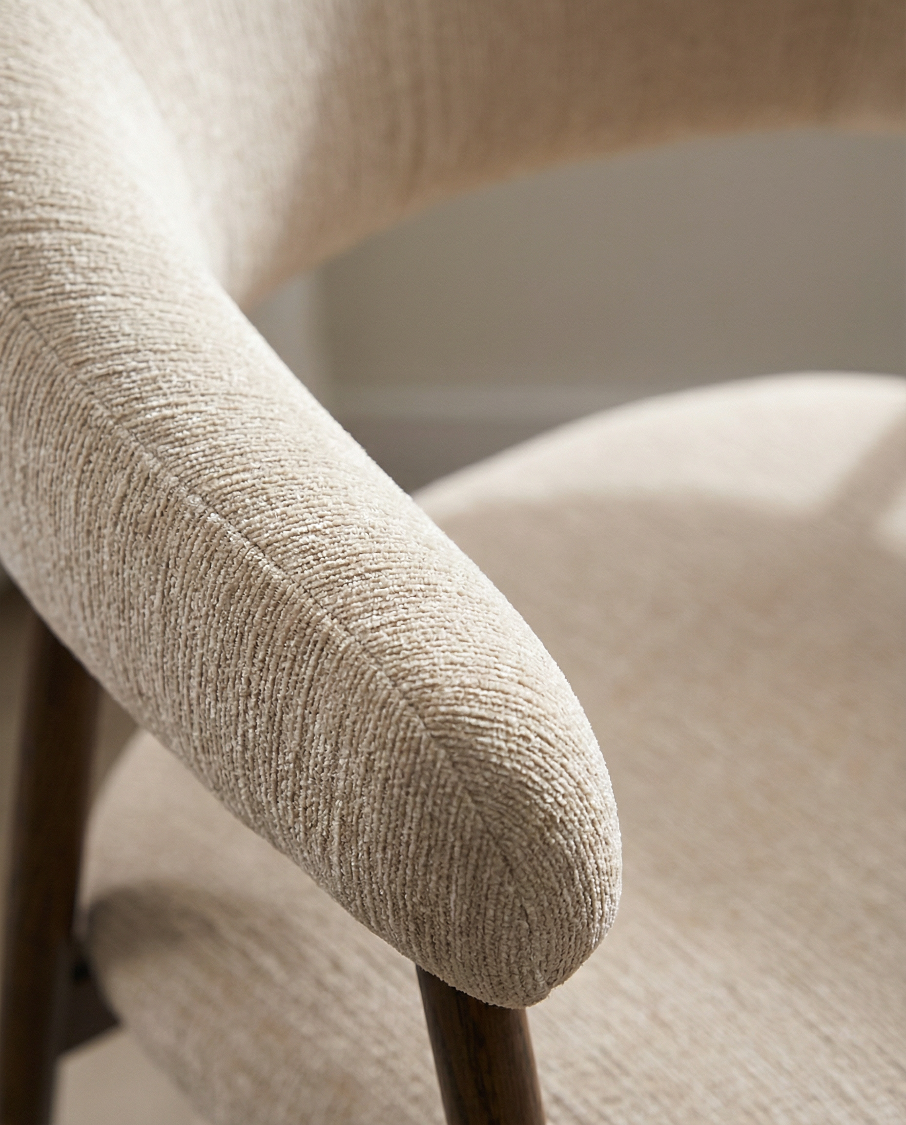 Japandi Eetkamerstoel Desido Walnoot / Wit