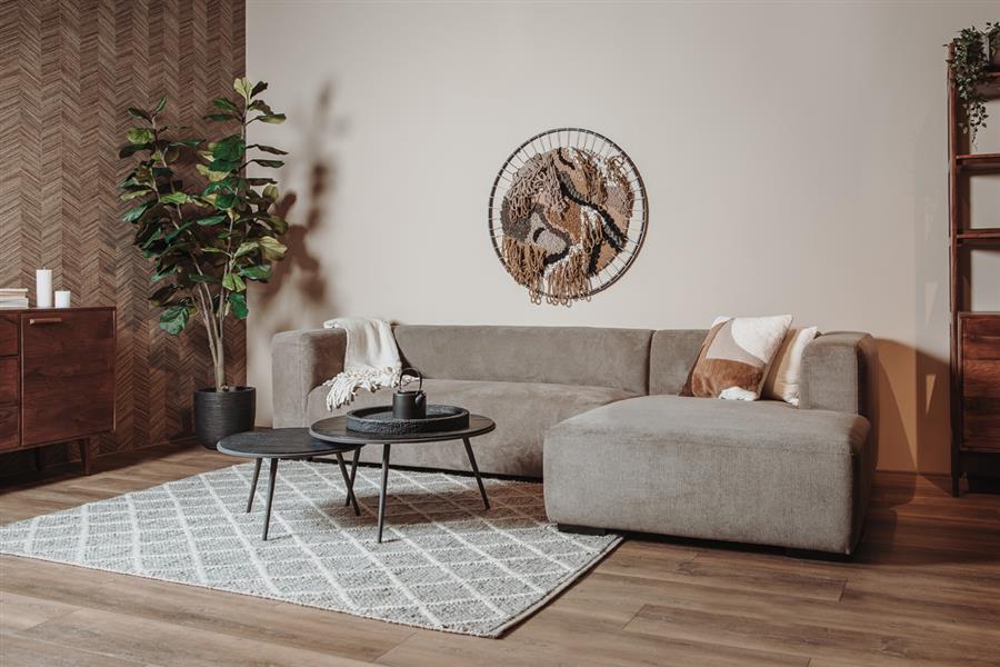 Tower Living Hoekbank Glasgow – 2,5-Zits met Chaise Longue Rechts – Enjoy Stof