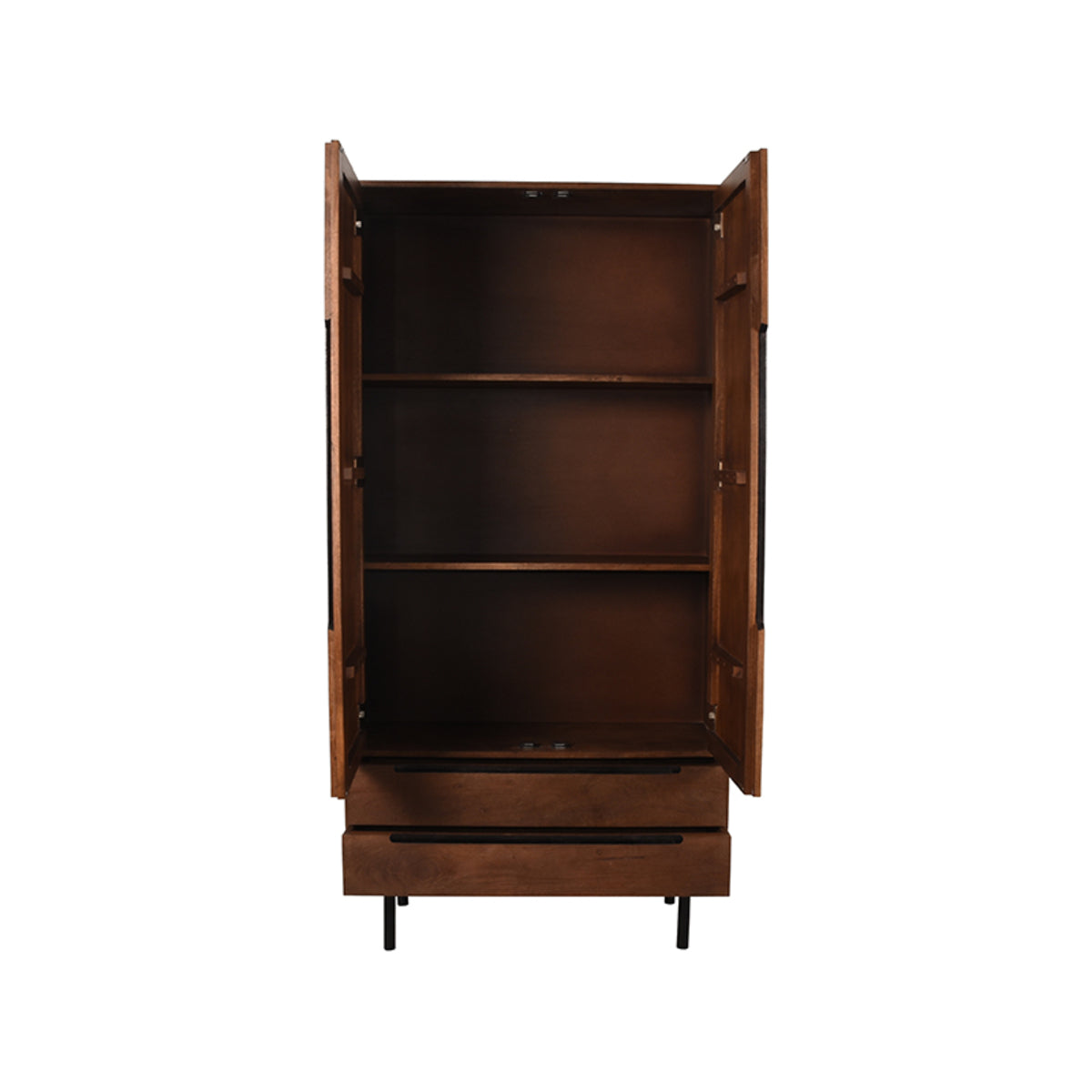 LABEL51 Bergkast Rio - Espresso - Mangohout - Hoge Kast