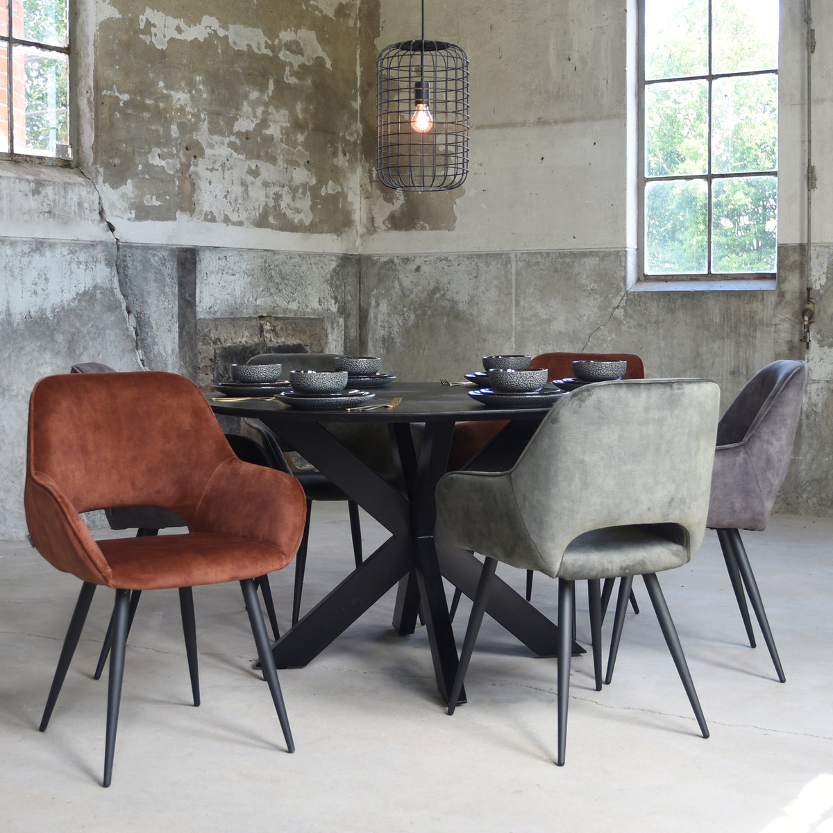 LABEL51 Eetkamerstoel Fer - Velours